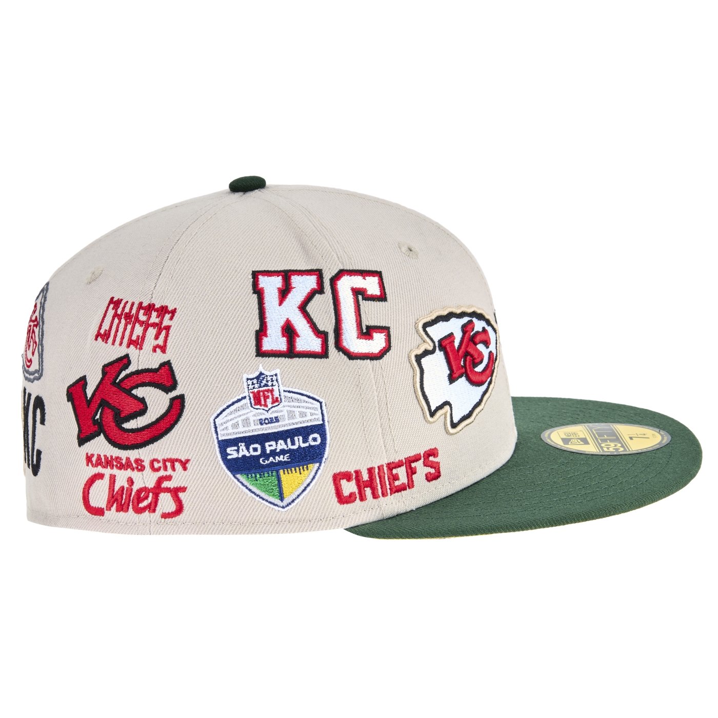 Bone New Era 59FIFTY Fitted Chargers X Chiefs NFL Game 2025 Cinza 4