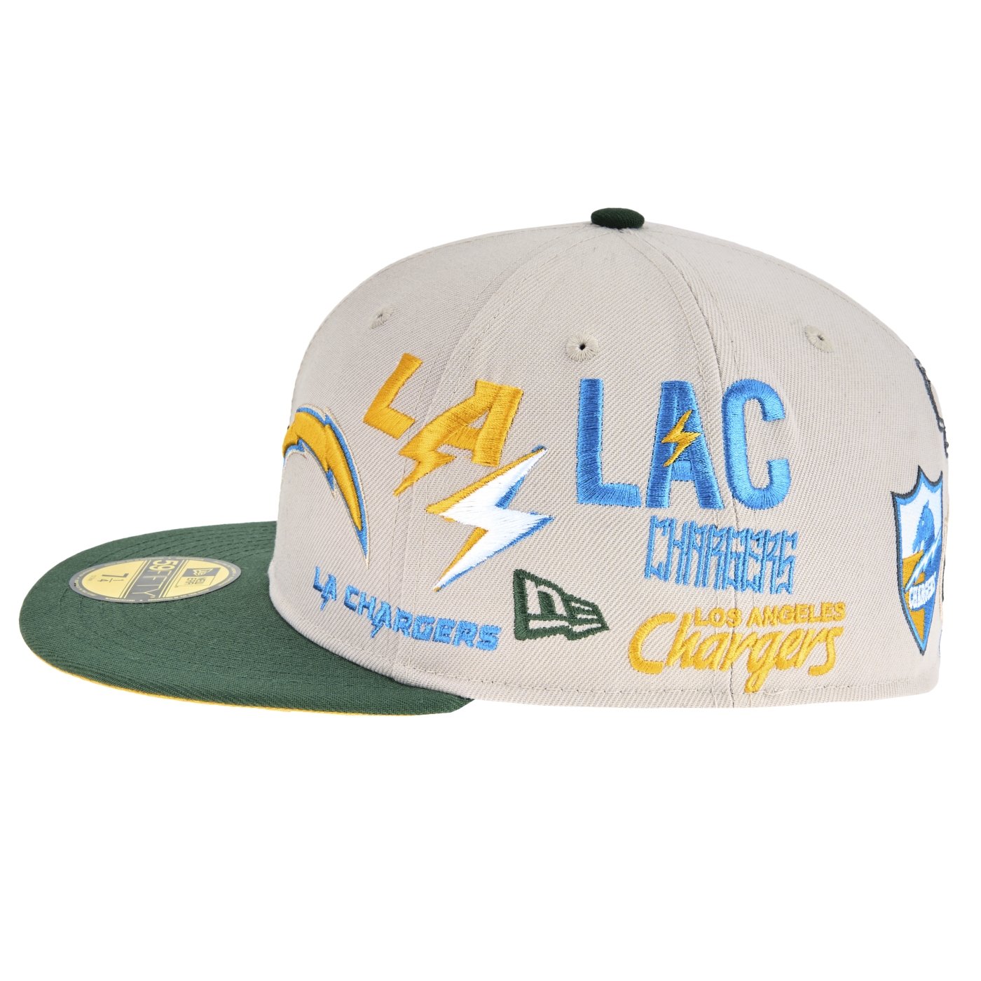 Bone New Era 59FIFTY Fitted Chargers X Chiefs NFL Game 2025 Cinza 7