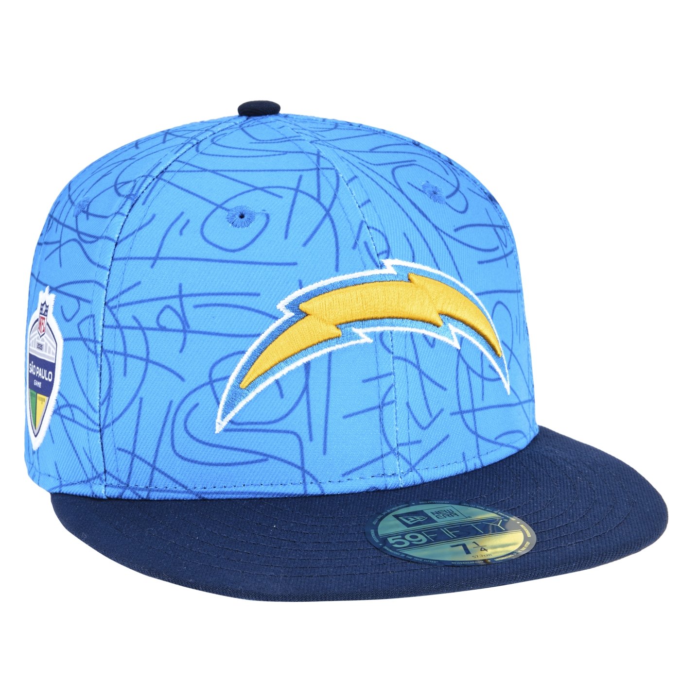 Bone New Era 59FIFTY Fitted Los Angeles Chargers NFL Game 2025 Azul 3