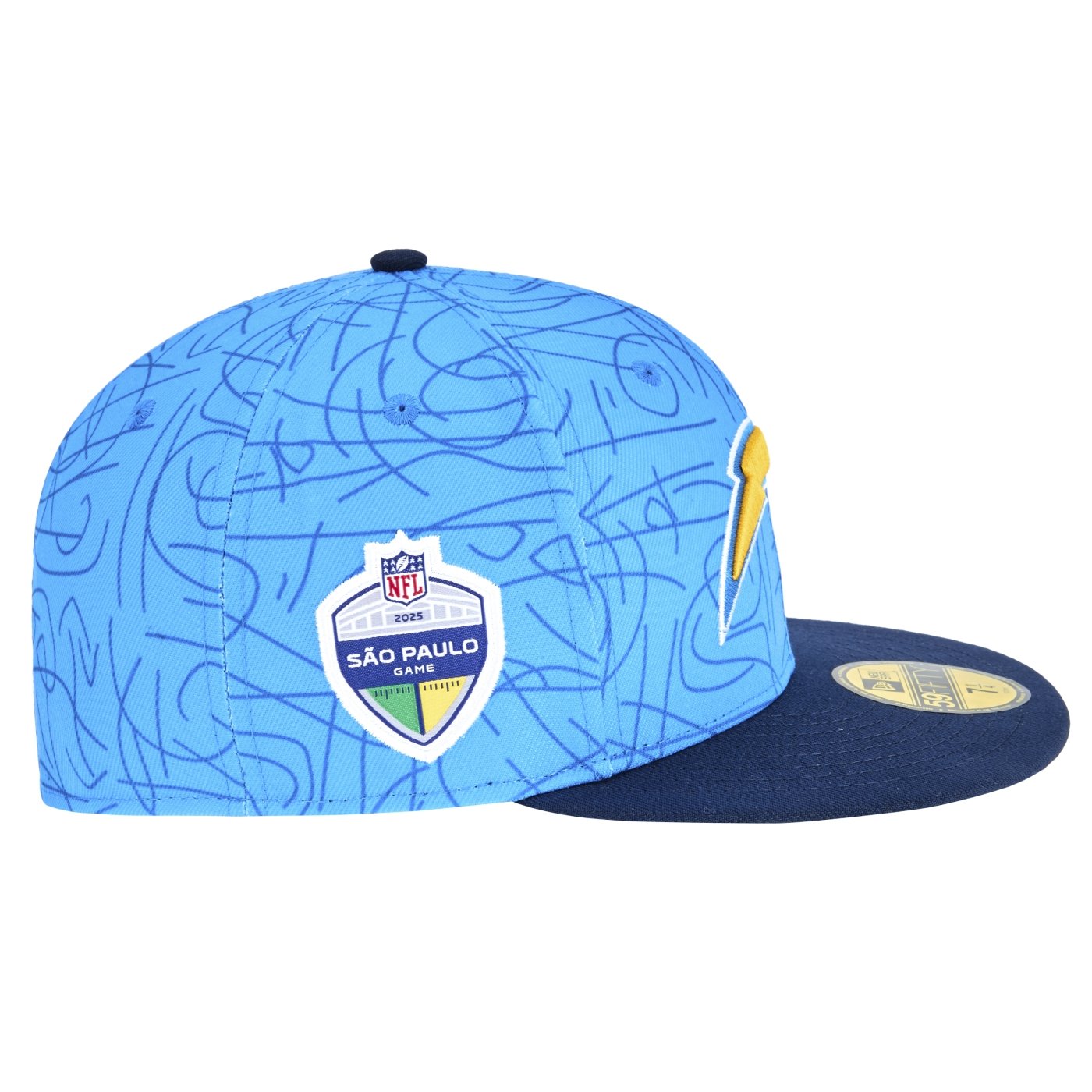 Bone New Era 59FIFTY Fitted Los Angeles Chargers NFL Game 2025 Azul 4