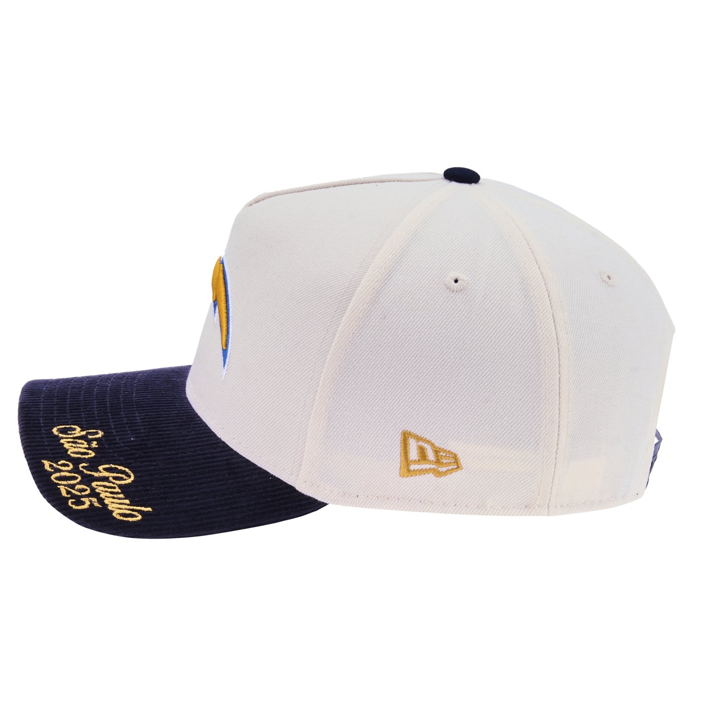 Boné New Era 9FORTY A-Frame Los Angeles Chargers NFL Game 2025 Off White/Azul 7