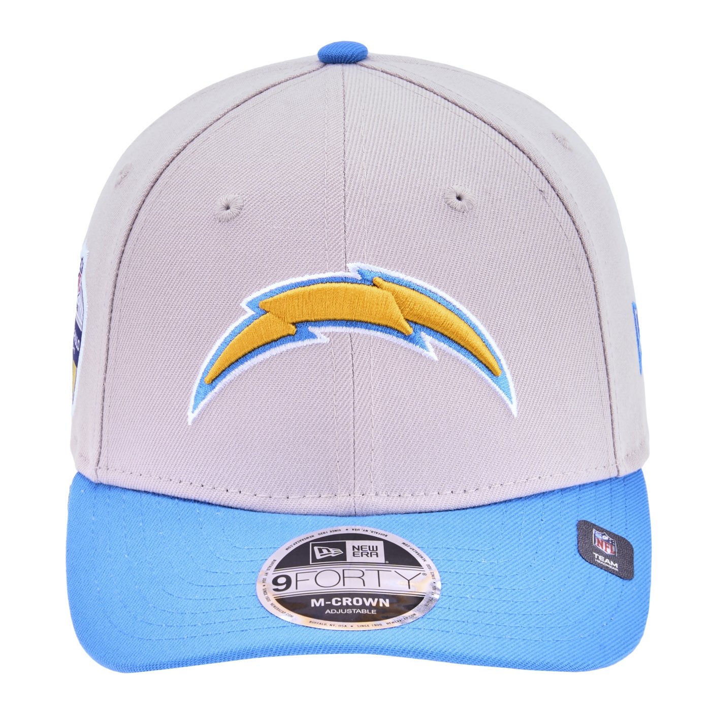 Bone New Era 9FORTY M-Crown Los Angeles Chargers NFL Game 2025 Cinza 2