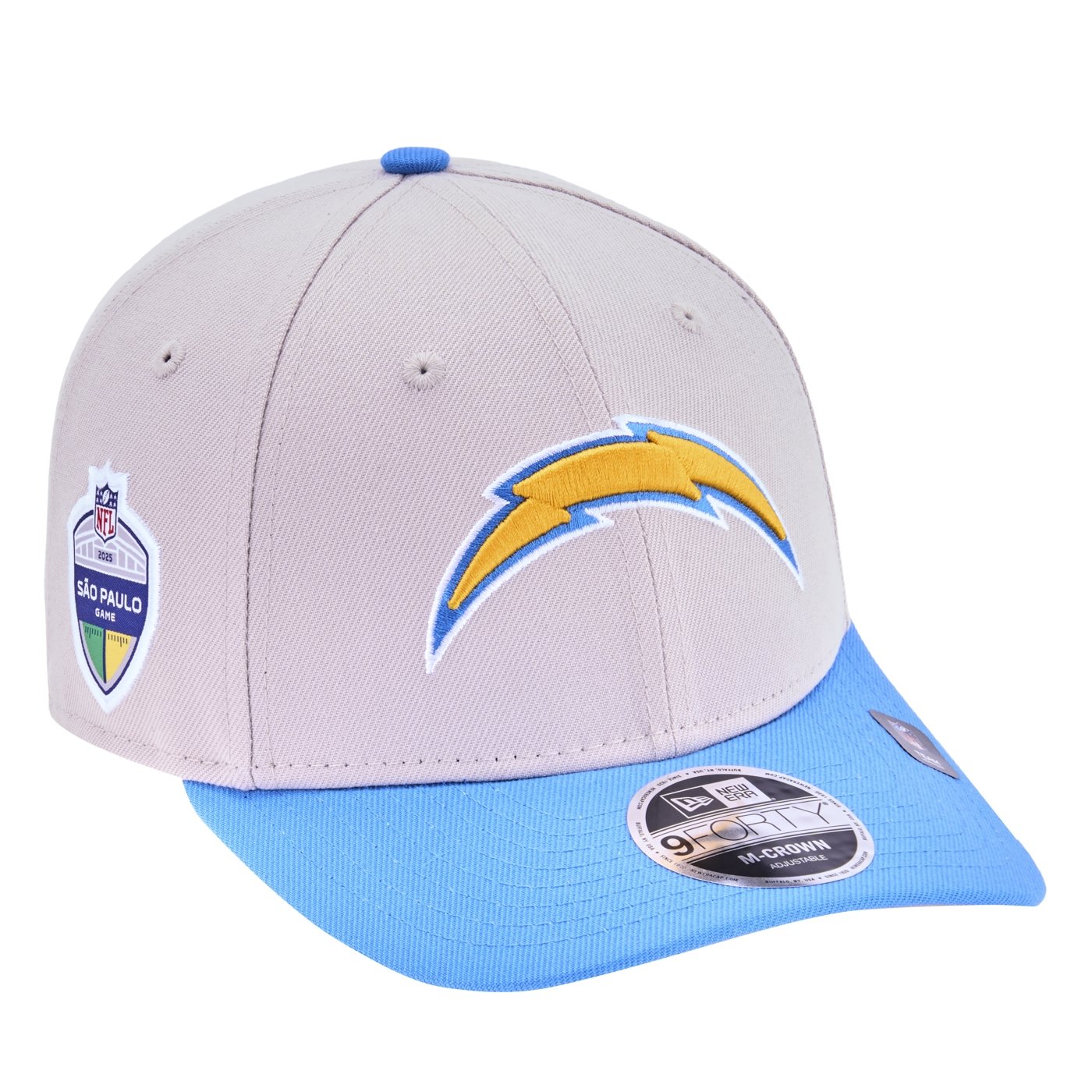 Bone New Era 9FORTY M-Crown Los Angeles Chargers NFL Game 2025 Cinza 3