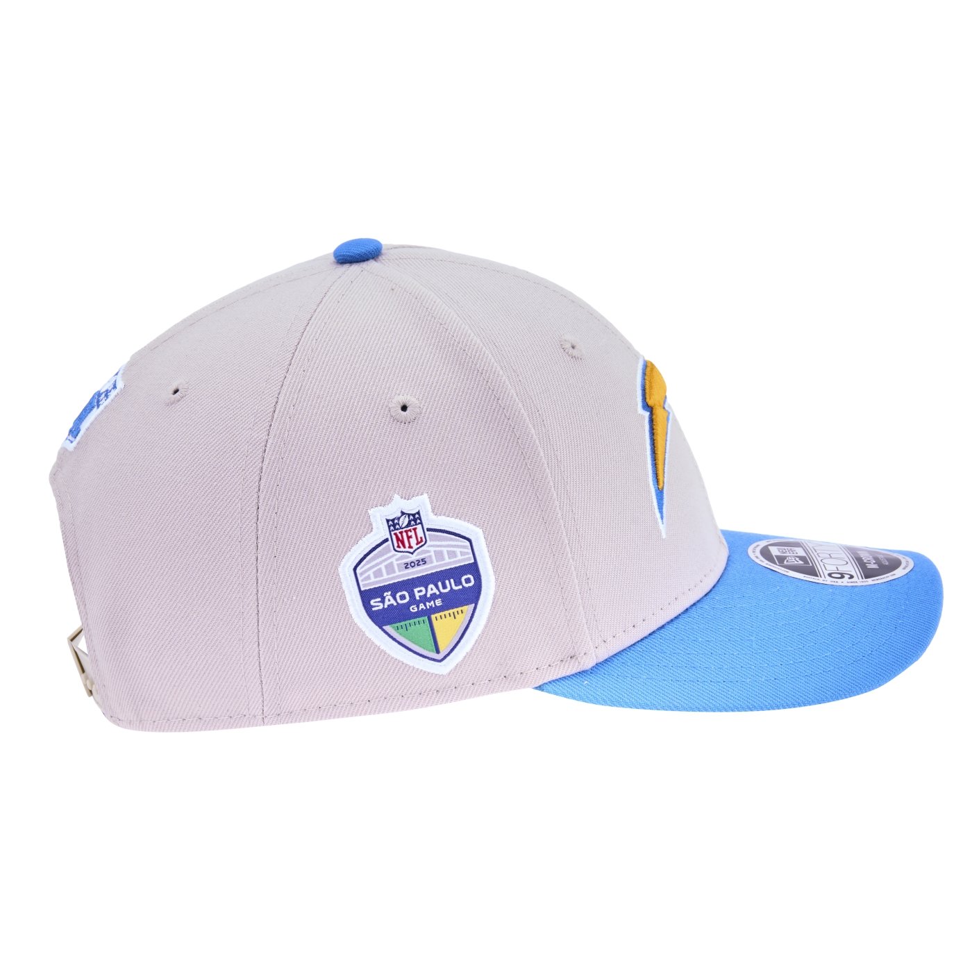 Bone New Era 9FORTY M-Crown Los Angeles Chargers NFL Game 2025 Cinza 4