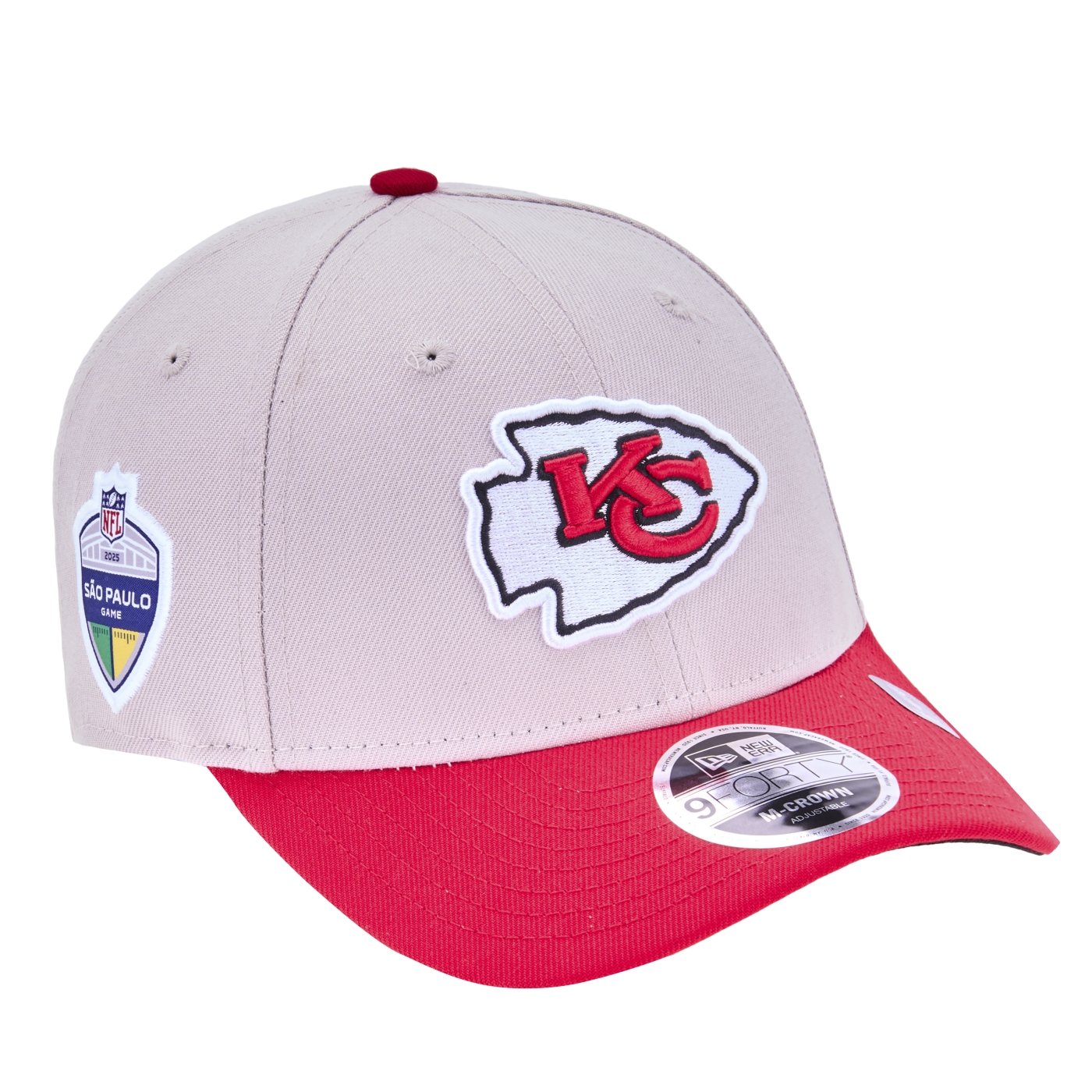 Bone New Era 9FORTY M-Crown Kansas City Chiefs NFL Game 2025 Cinza 3