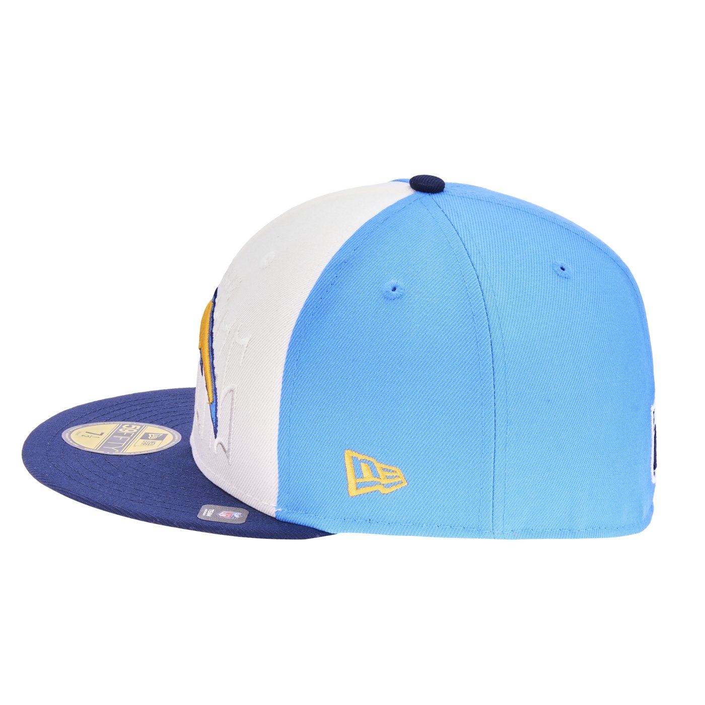 Bone New Era 59FIFTY Fitted Los Angeles Chargers NFL Game 2025 Off White/Azul 7