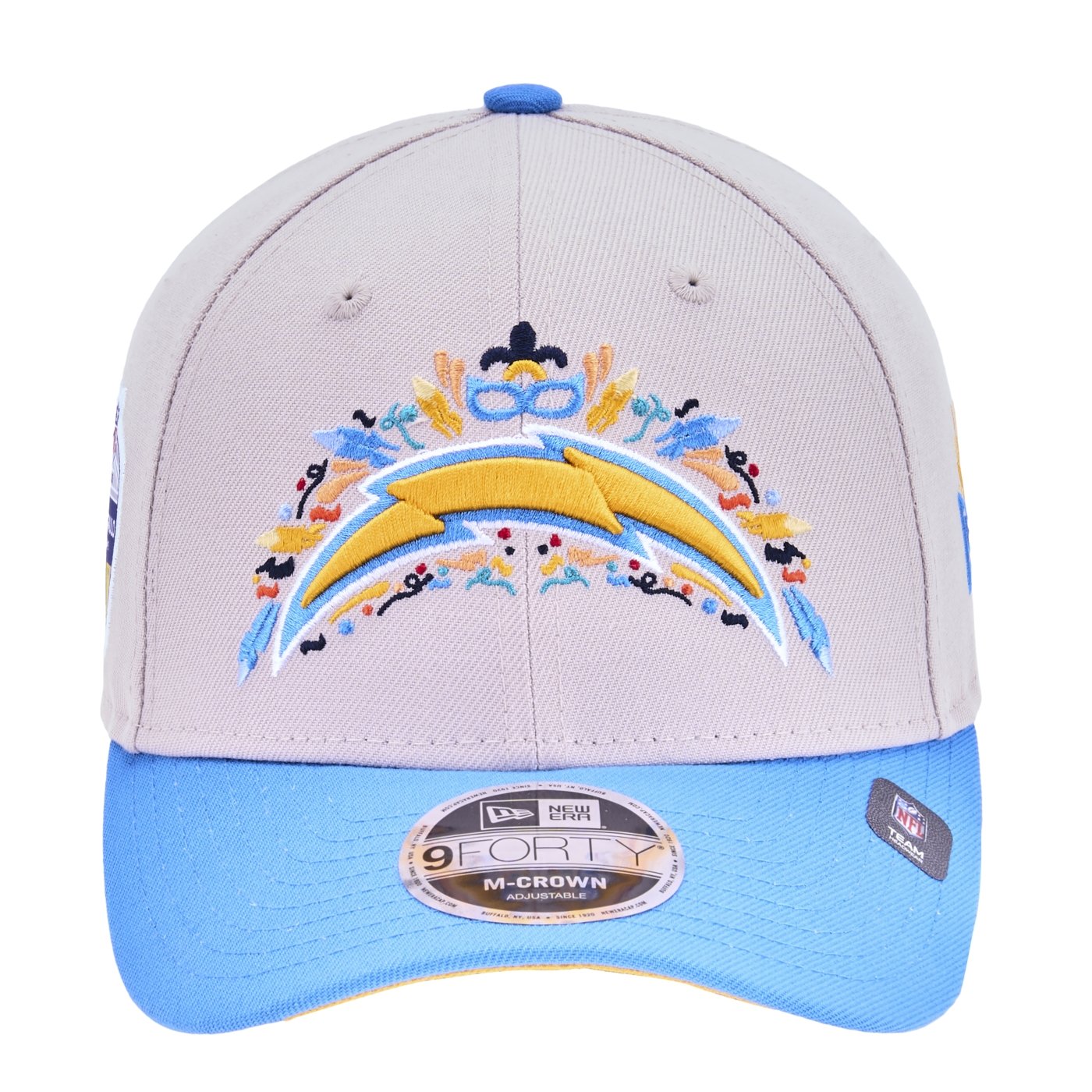 Bone New Era 9FORTY M-Crown Los Angeles Chargers NFL Game 2025 Cinza 2