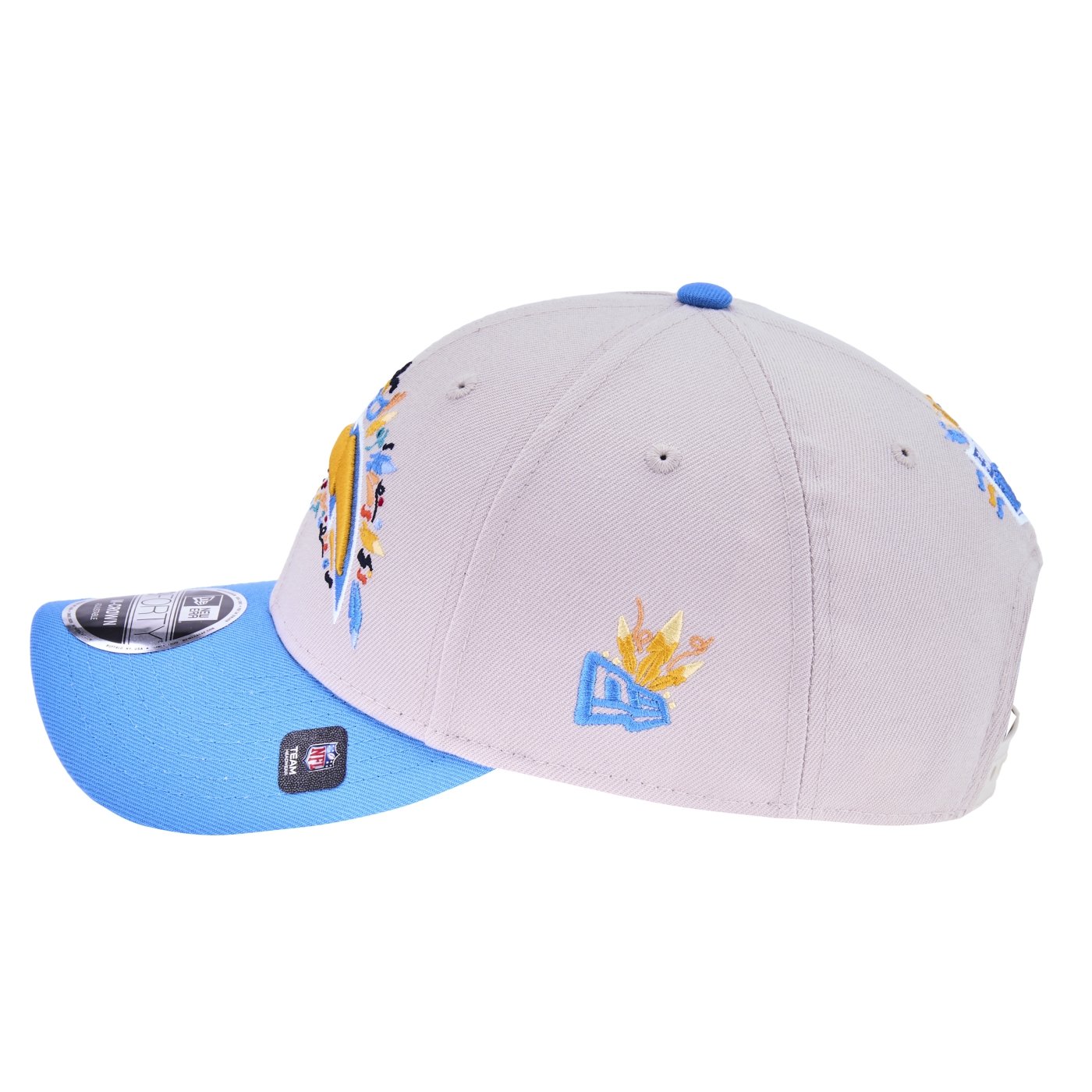 Bone New Era 9FORTY M-Crown Los Angeles Chargers NFL Game 2025 Cinza 7