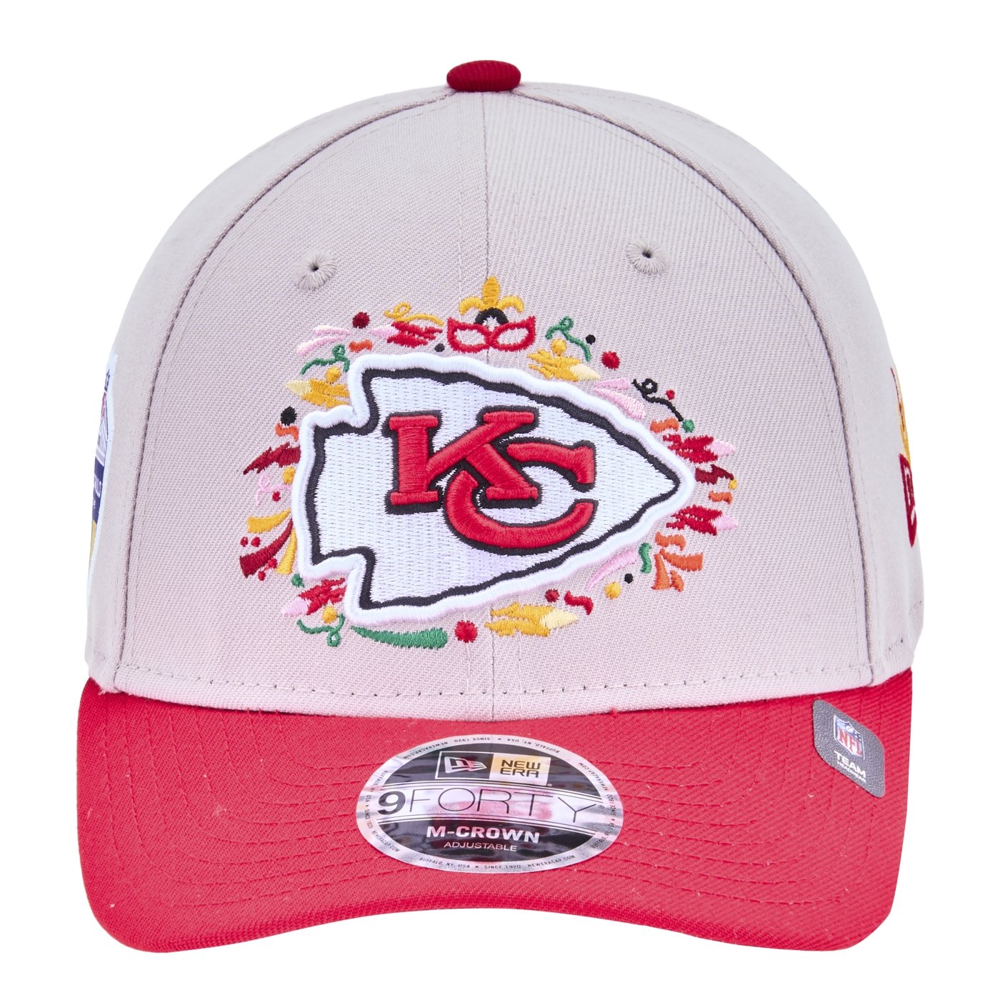 Bone New Era 9FORTY Kansas City Chiefs NFL Game 2025 Cinza 2
