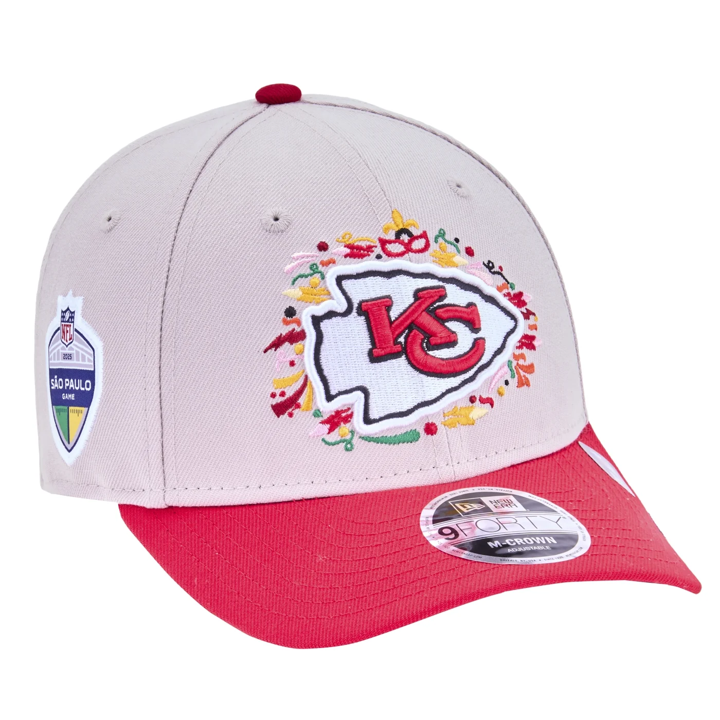 Bone New Era 9FORTY Kansas City Chiefs NFL Game 2025 Cinza 3