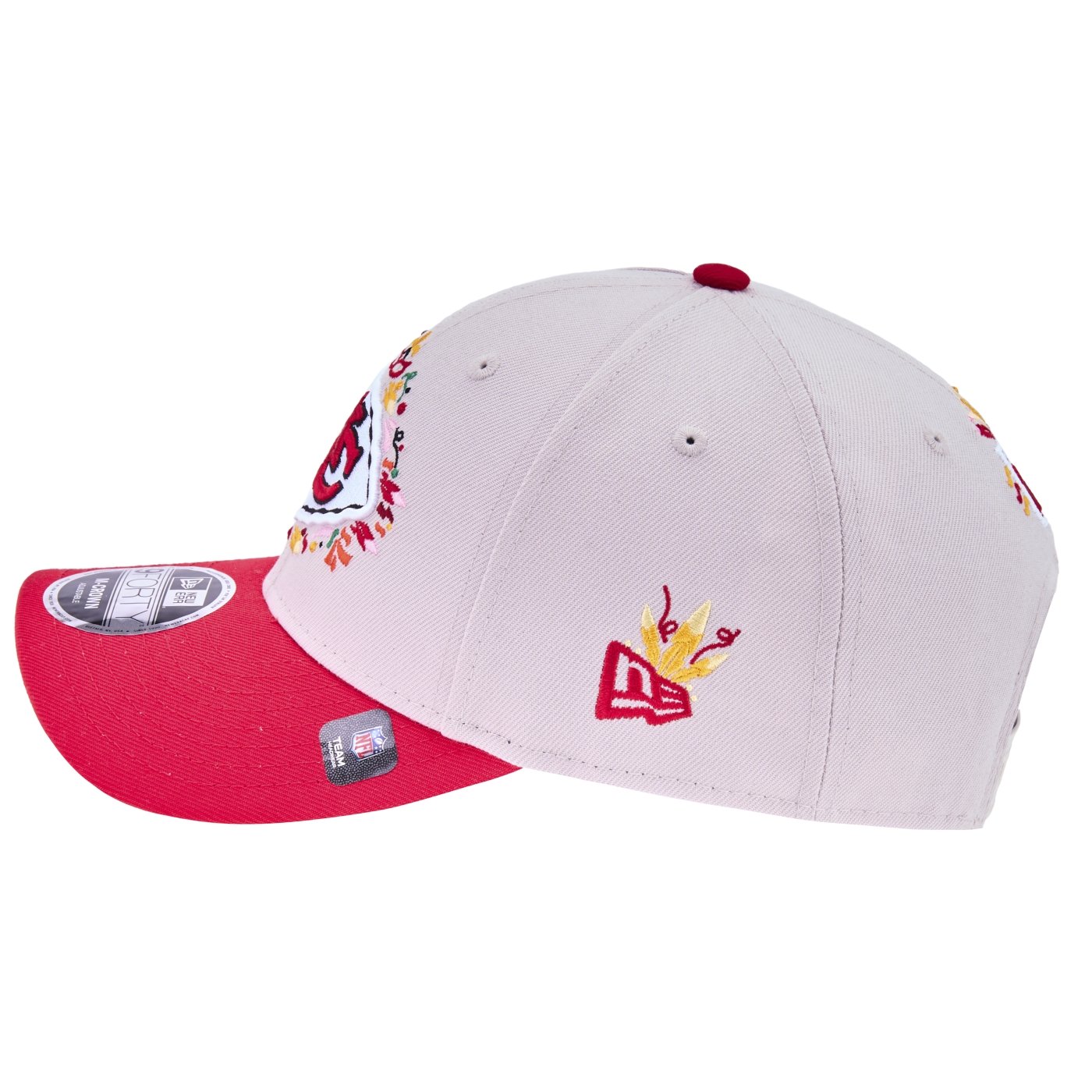 Bone New Era 9FORTY Kansas City Chiefs NFL Game 2025 Cinza 7