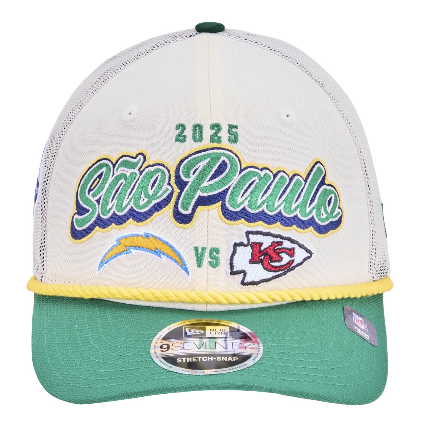 Bone New Era 9SEVENTY Stretch Snap NFL Game Sao Paulo Brasil 2025 Off White 2