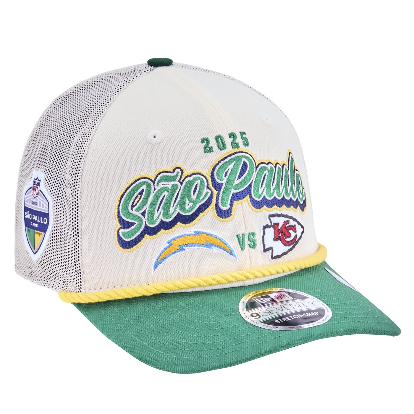 Bone New Era 9SEVENTY Stretch Snap NFL Game Sao Paulo Brasil 2025 Off White 3