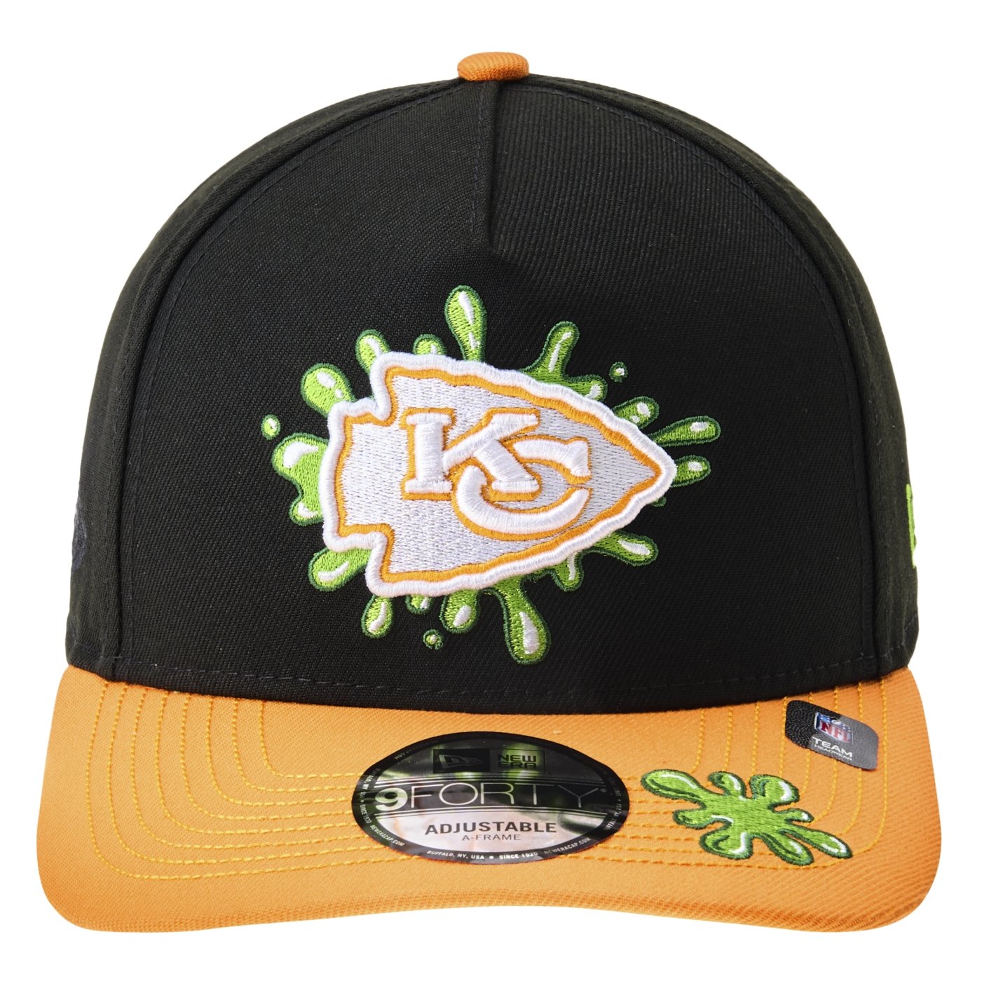 Bone New Era 9FORTY NFL X Nickelodeon Slime Kansas City Chiefs Preto 2
