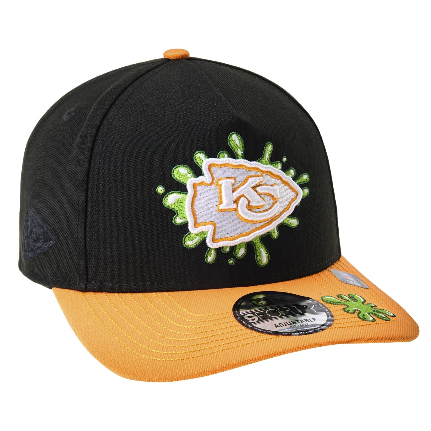 Bone New Era 9FORTY NFL X Nickelodeon Slime Kansas City Chiefs Preto 3