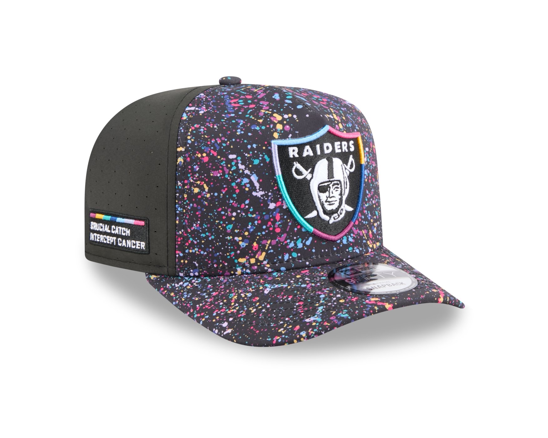 Bone New Era 9FIFTY A-Frame Las Vegas Raiders NFL Preto Cinza 3