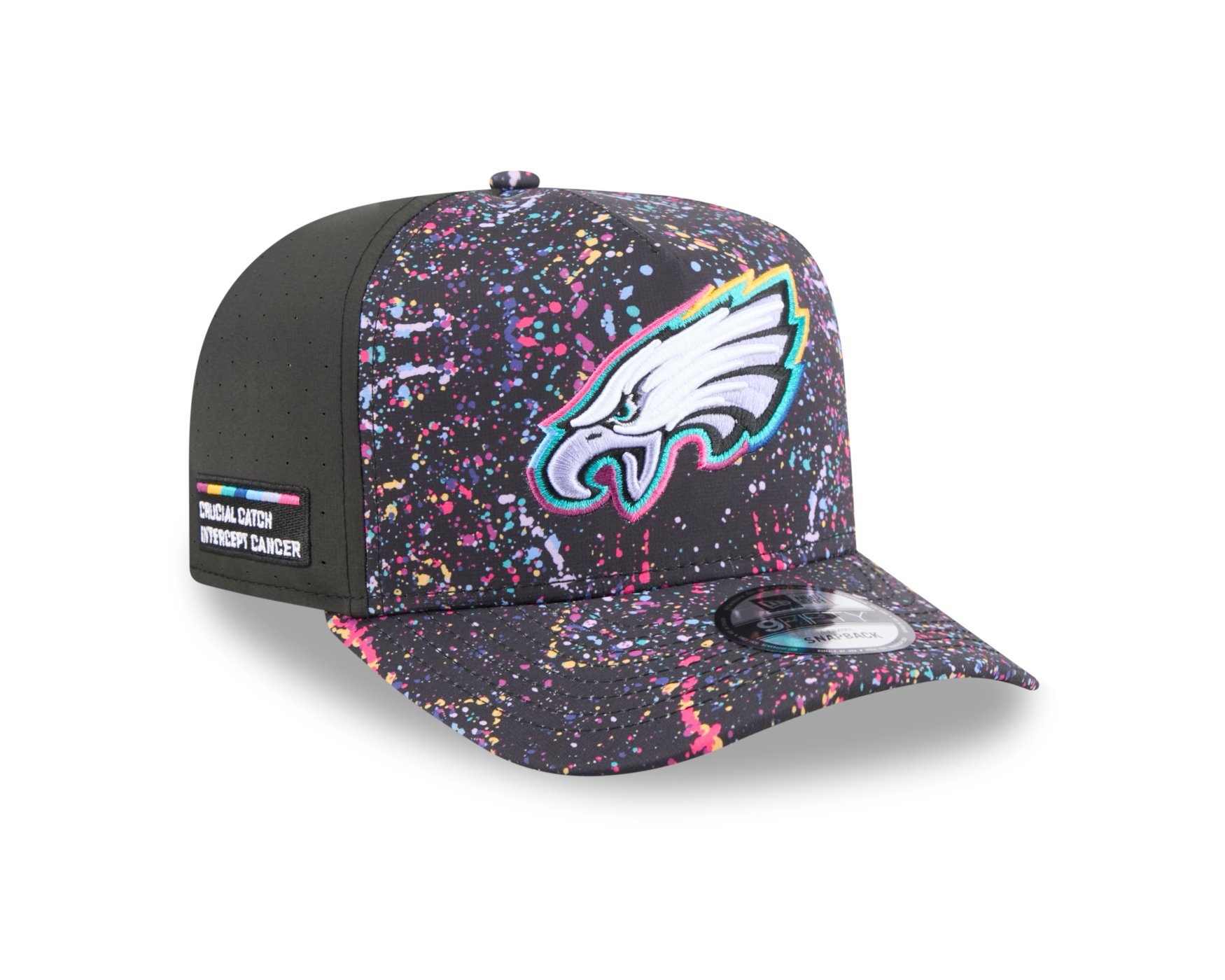 Bone New Era  9FIFTY A-Frame  Philadelphia Eagles NFL Preto Cinza 3