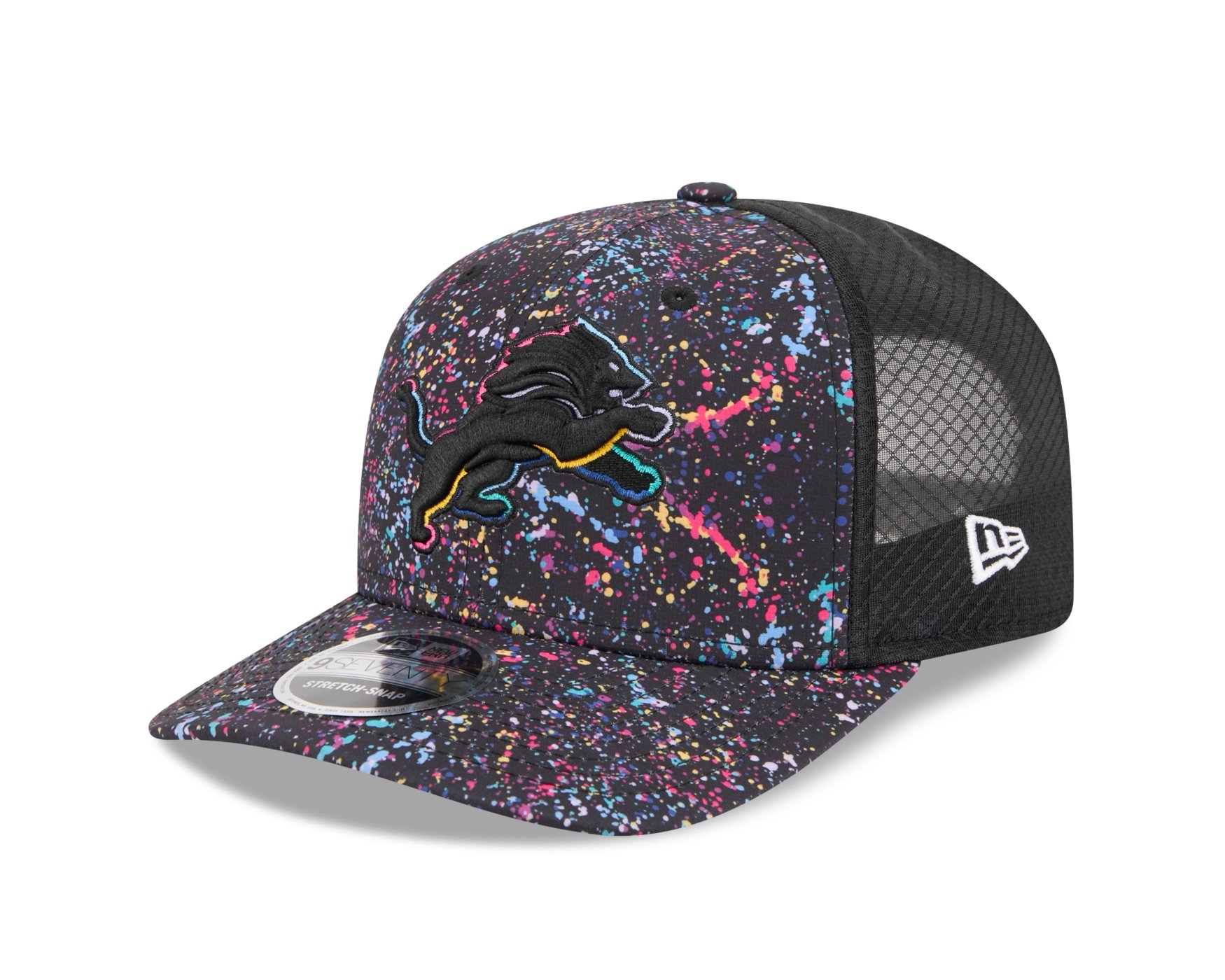 Bone New Era  9SEVENTY Strtch Snap  Detroit Lions NFL Preto