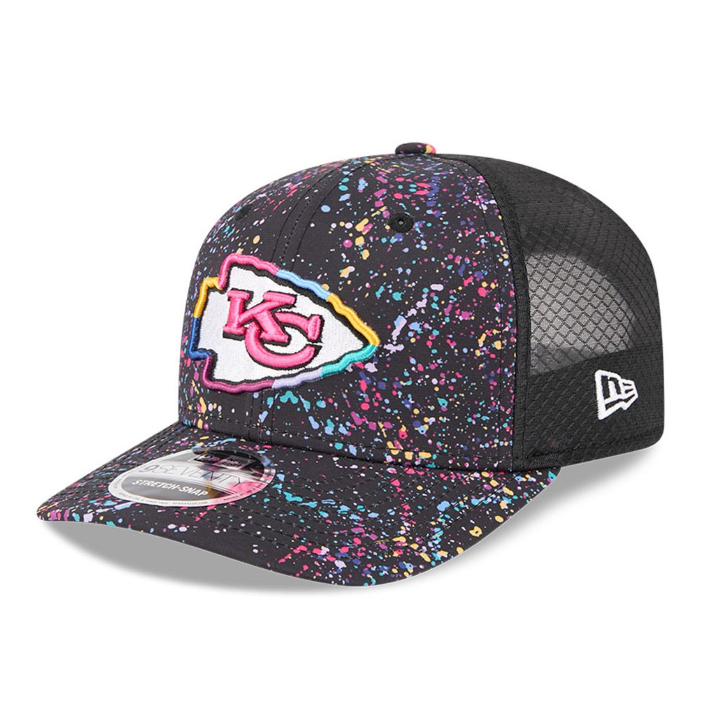 Bone New Era  9SEVENTY Strtch Snap  Kansas City Chiefs NFL Preto