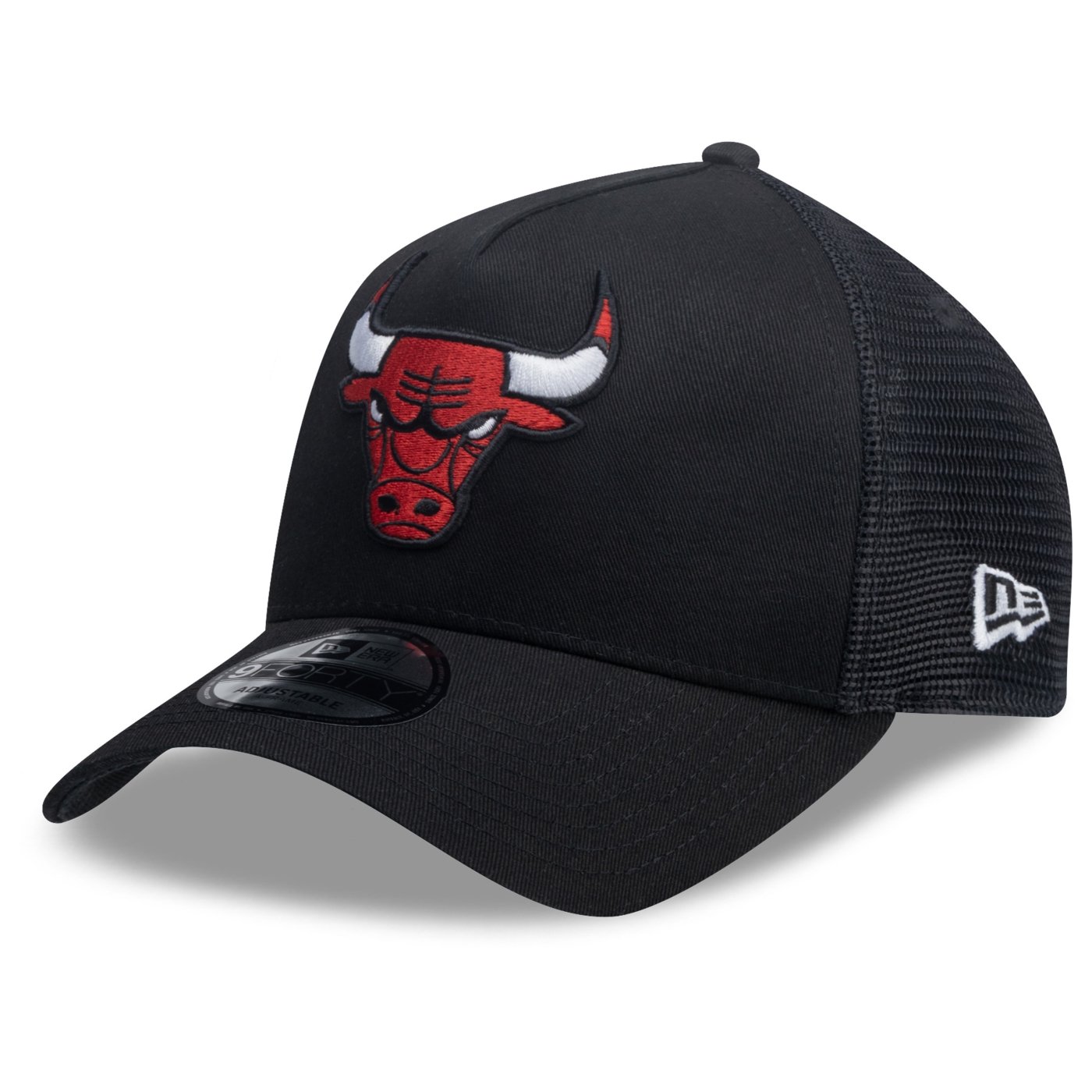 Bone New Era  9FORTY A-Frame Trucker Chicago Bulls NBA Preto