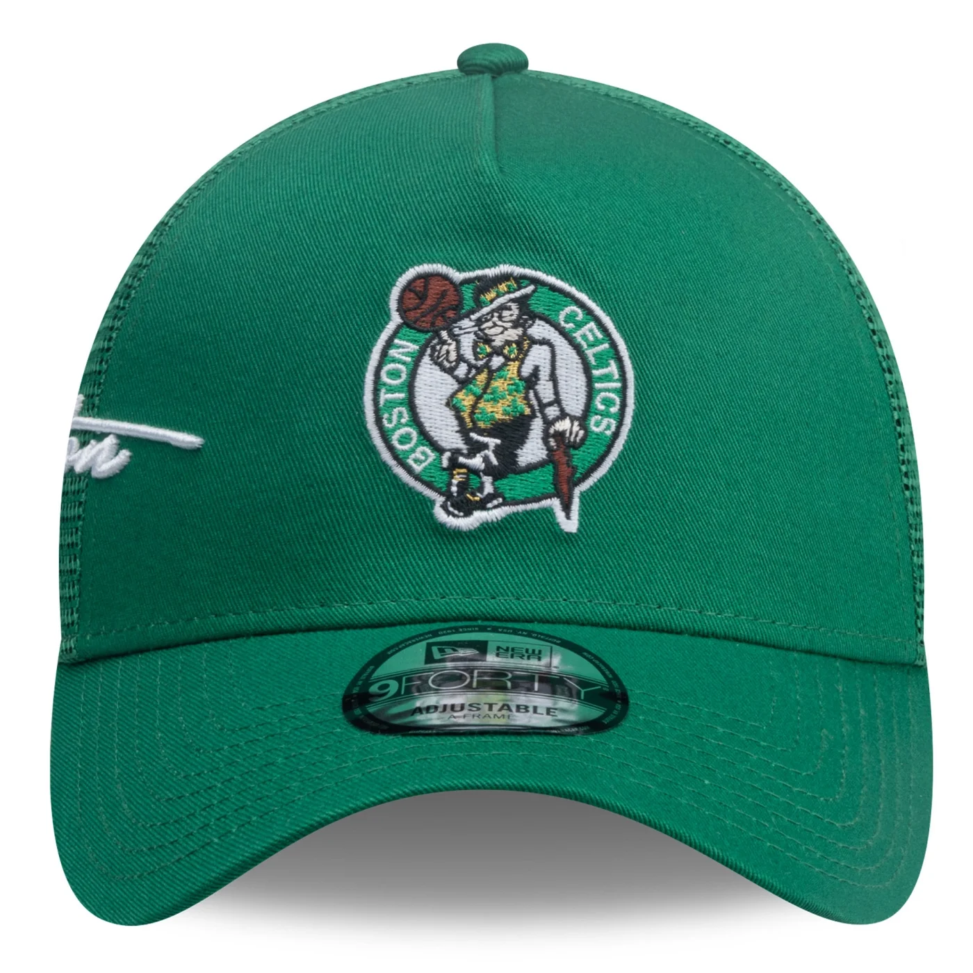 Bone New Era  9FORTY A-Frame Trucker Boston Celtics NBA Verde Verde 2