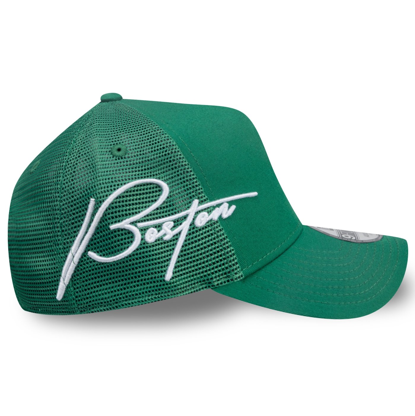 Bone New Era  9FORTY A-Frame Trucker Boston Celtics NBA Verde Verde 4
