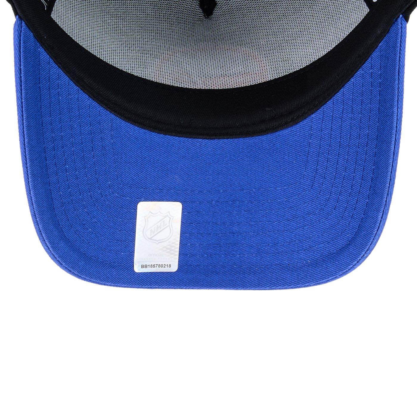 Bone New Era 9FORTY A-Frame Nhl NHL Preto Preto/Azul 6