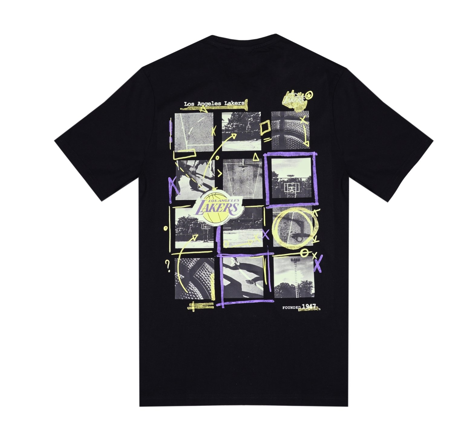 Camiseta New Era Regular Los Angeles Lakers NBA Preto