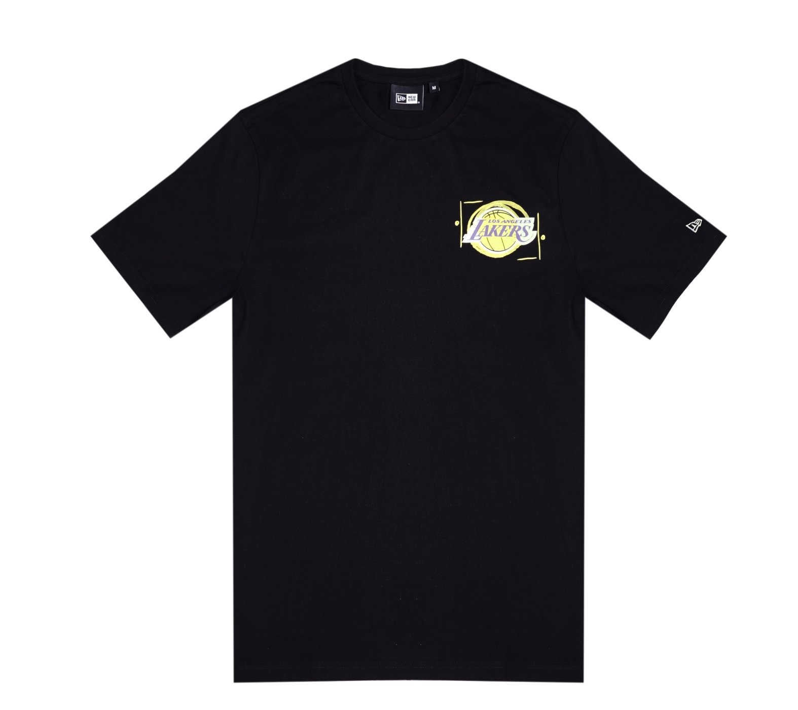 Camiseta New Era Regular Los Angeles Lakers NBA Preto Preto 2