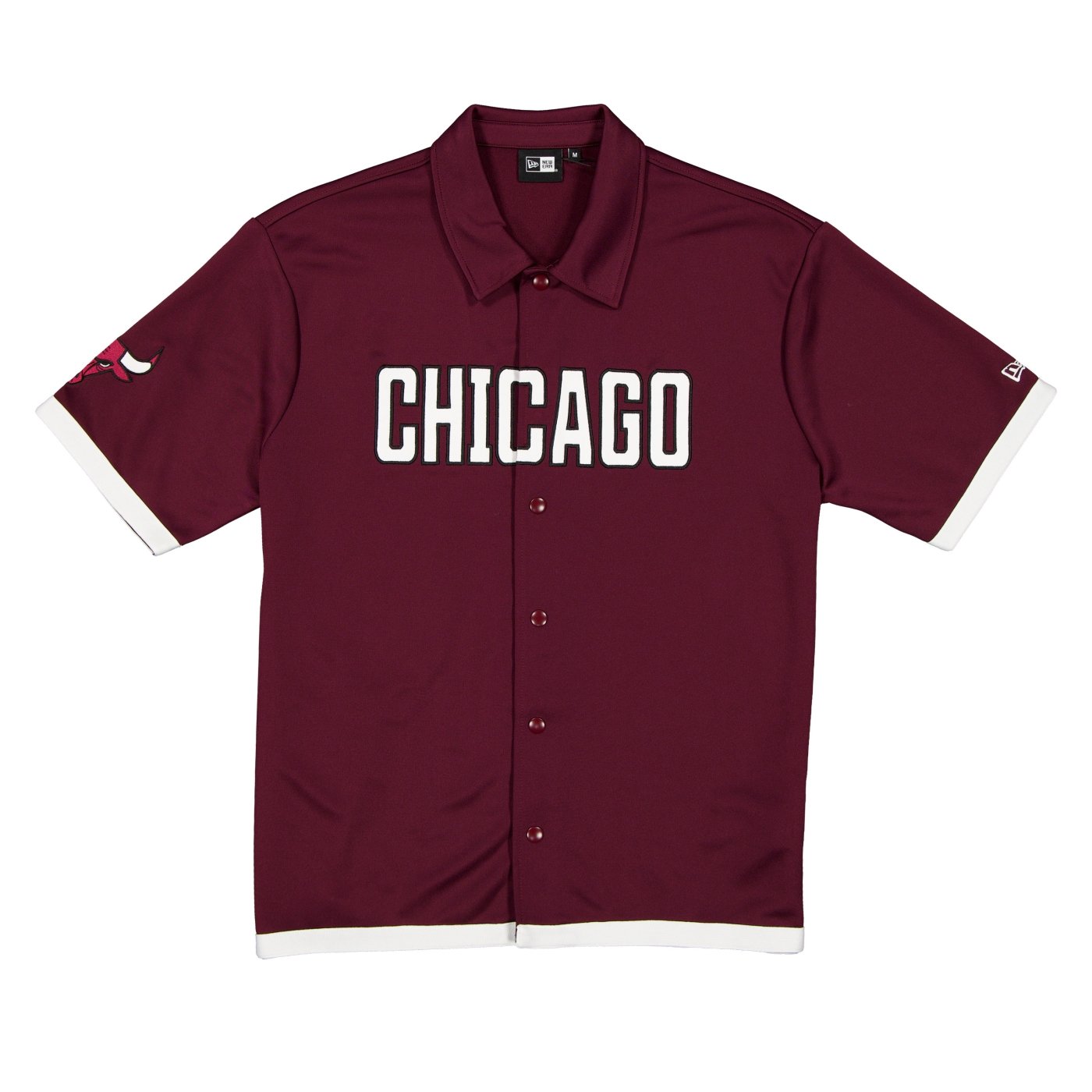 Camiseta New Era Manga Curta Chicago Bulls NBA Vinho