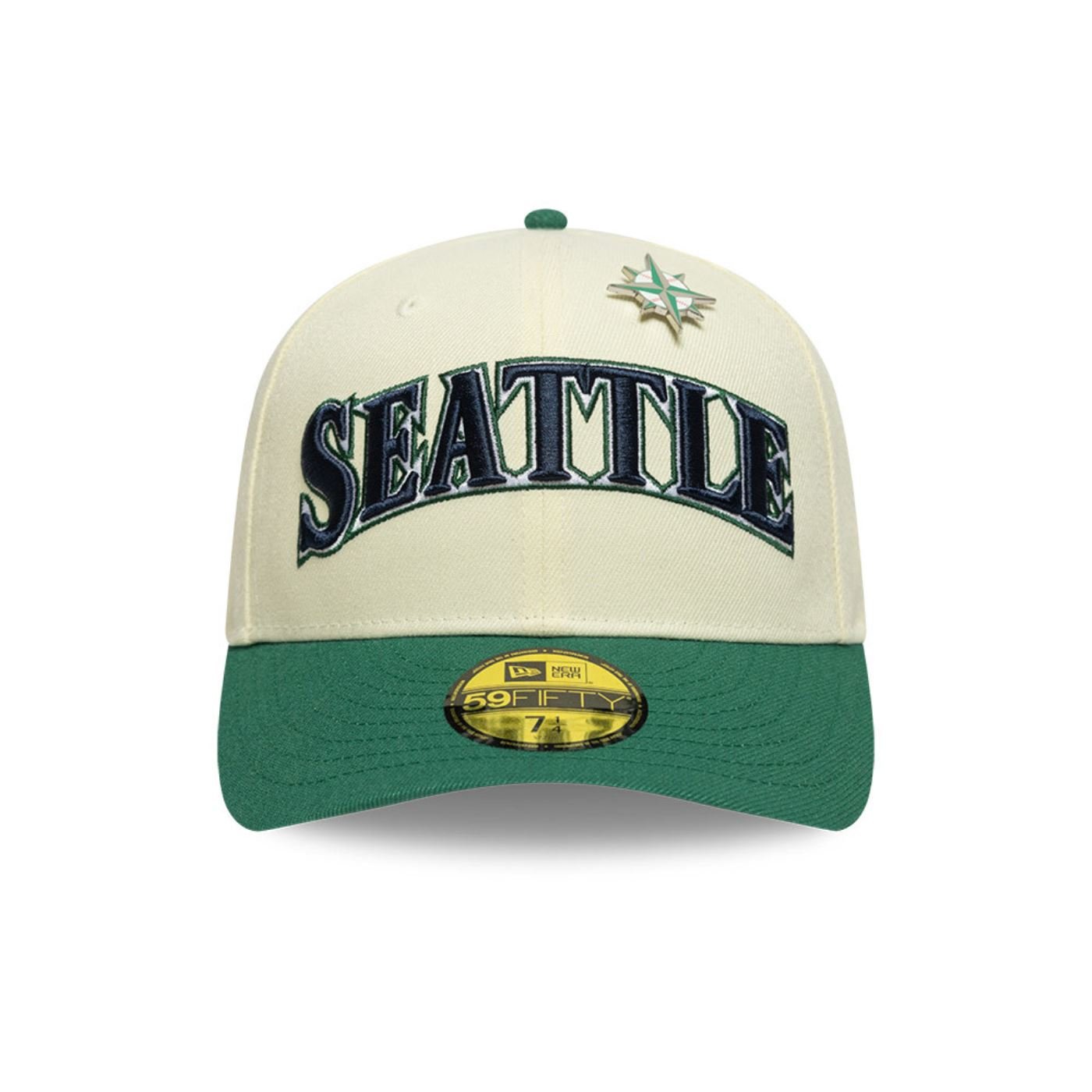 Bone New Era  59FIFTY Seattle Mariners MLB Off White Off White/Verde 2