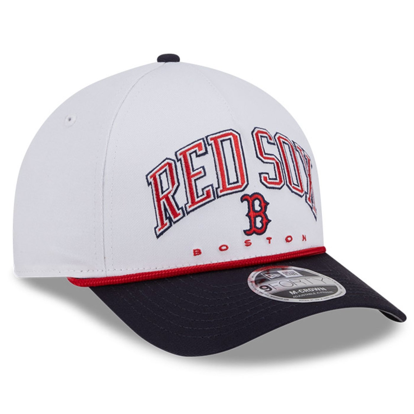 Bone New Era  9FORTY M-Crown A-Frame Boston Red Sox MLB Branco Branco 3