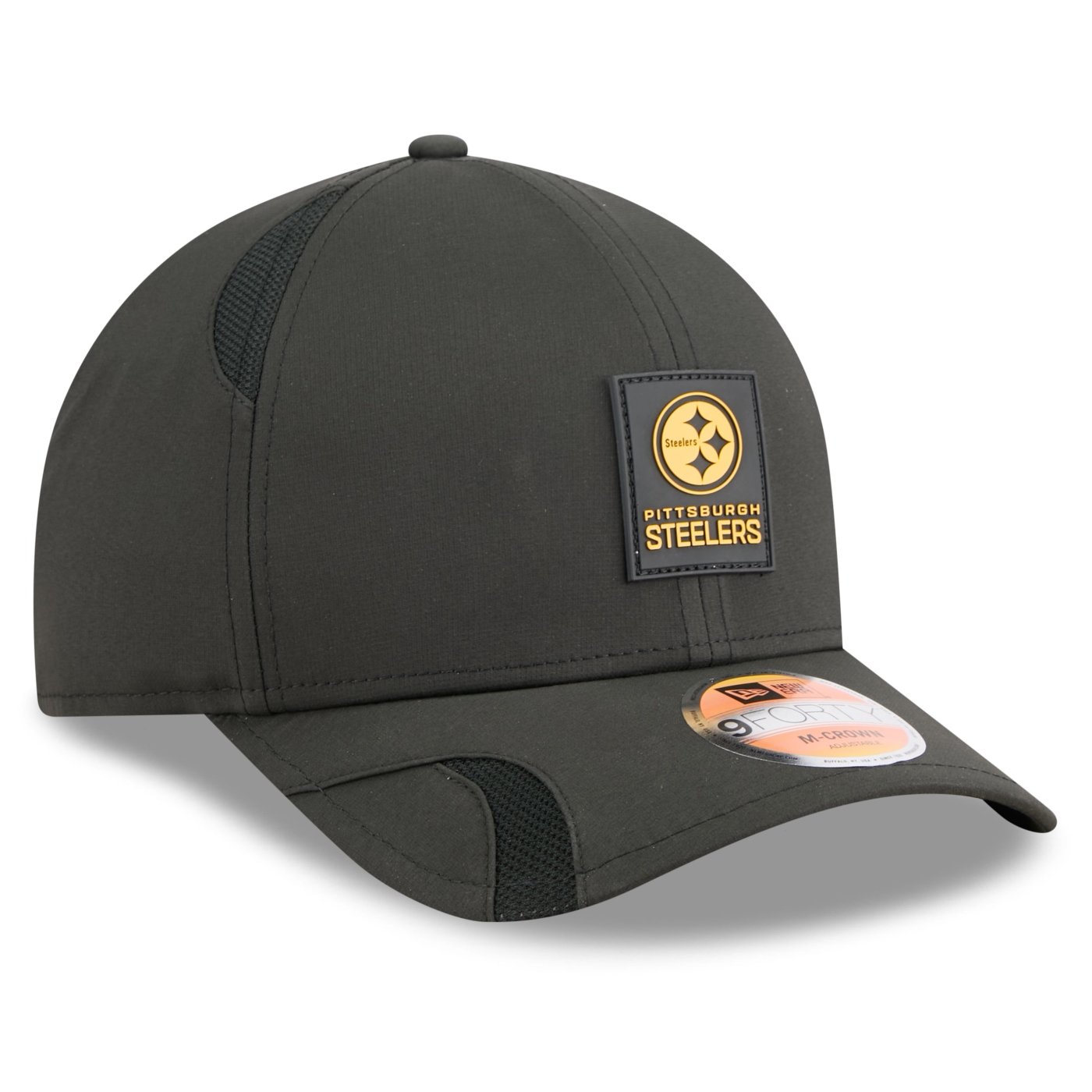 Bone New Era 9FORTY M-CROWN Pittsburgh Steelers NFL Sideline Preto Preto 3