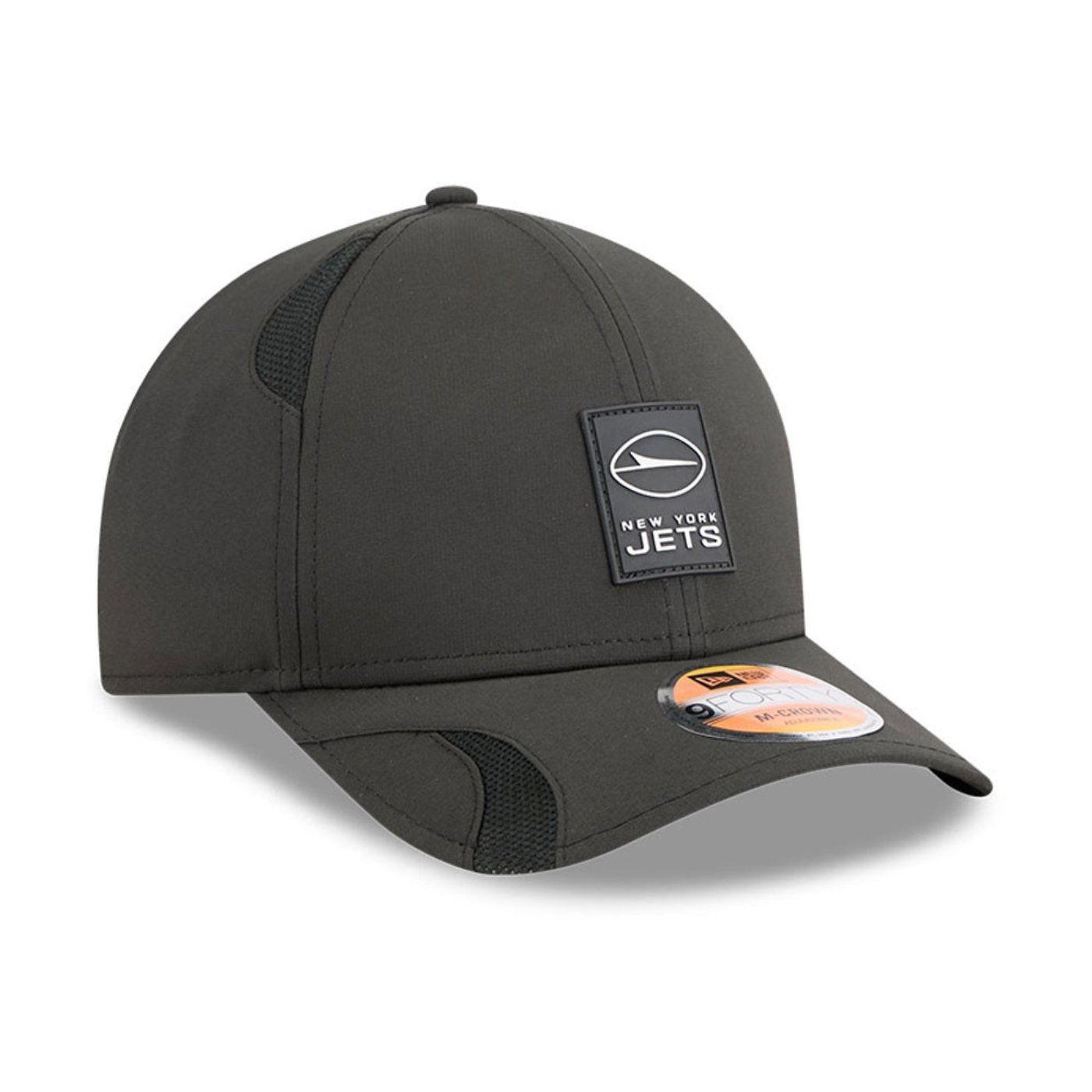 Bone New Era 9FORTY M-CROWN New York Jets NFL Sideline Preto Preto 3