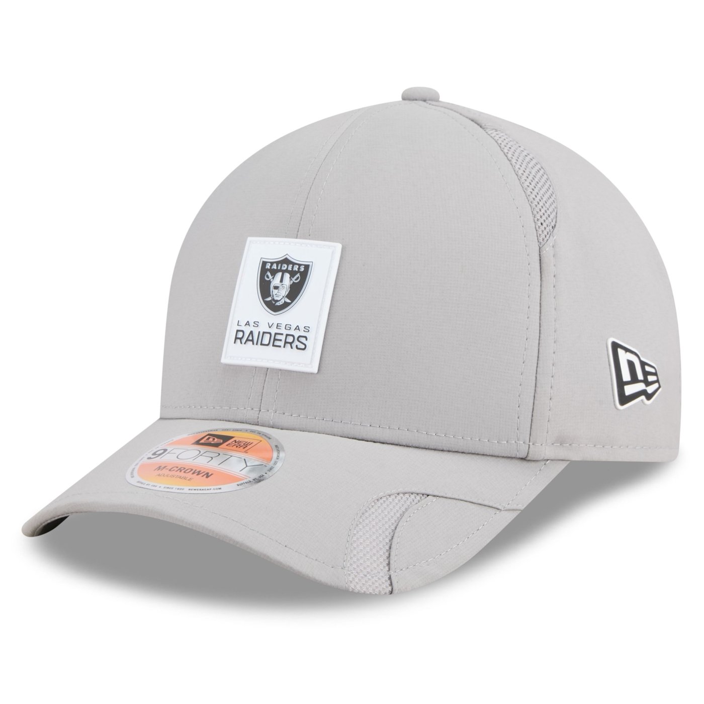 Bone New Era 9FORTY M-CROWN Las Vegas Raiders NFL Sideline Cinza