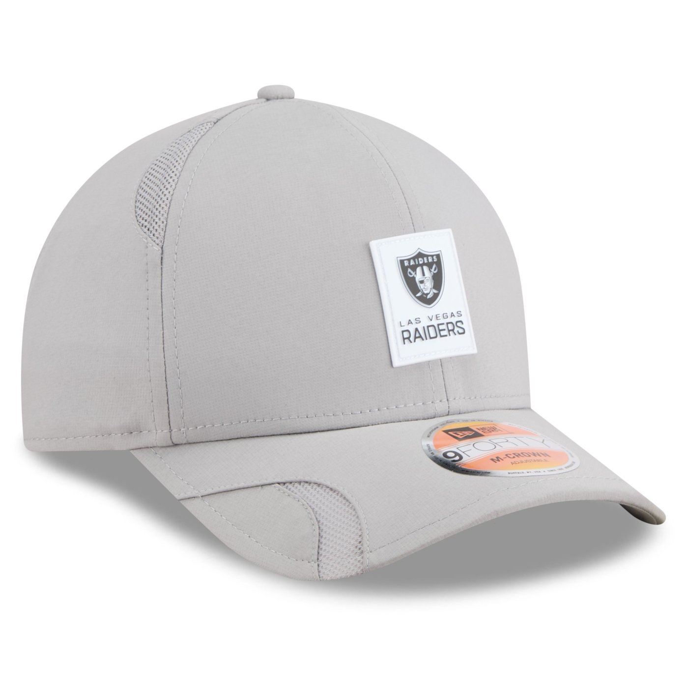 Bone New Era 9FORTY M-CROWN Las Vegas Raiders NFL Sideline Cinza Cinza 3