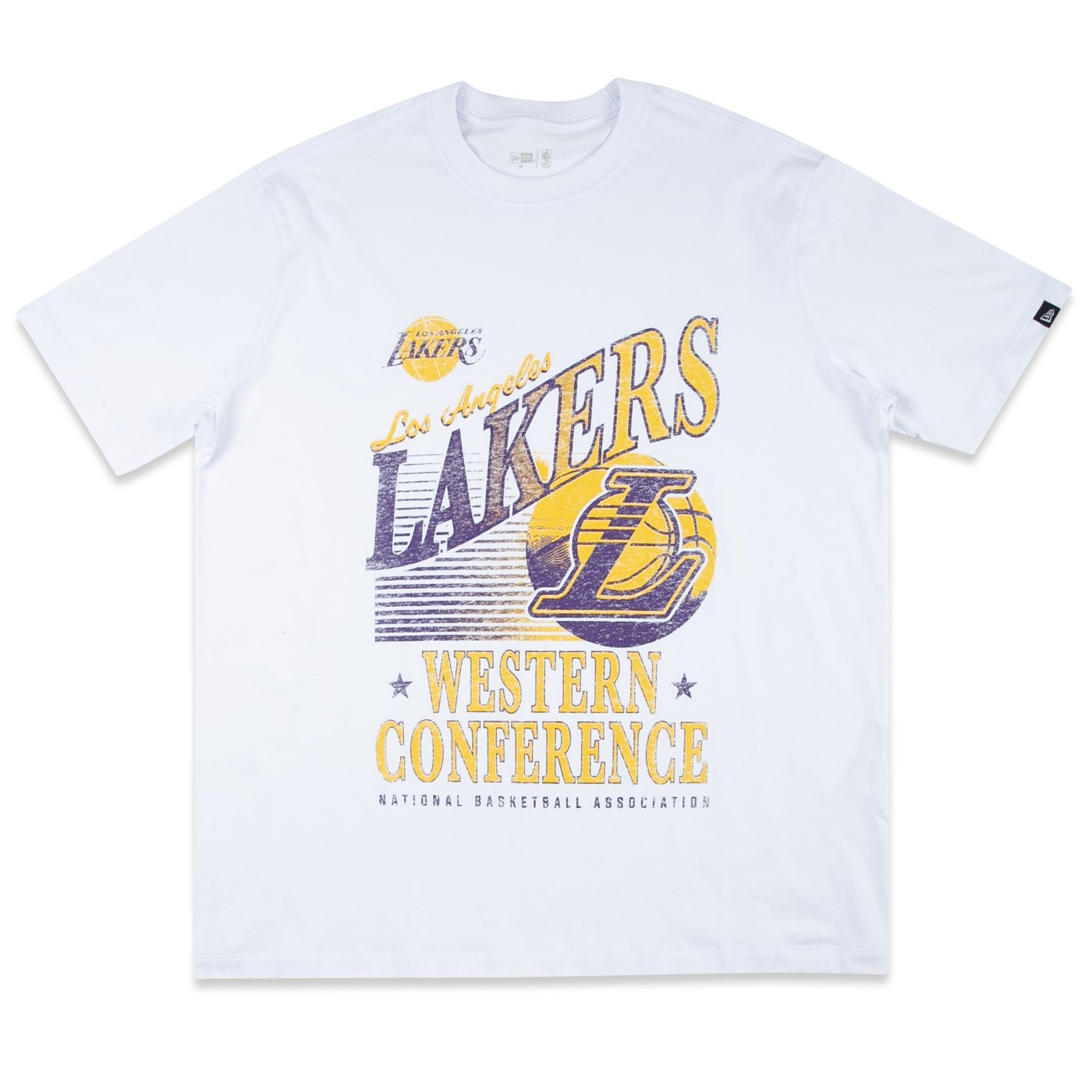 Camiseta New Era Oversize Los Angeles Lakers NBA Branco