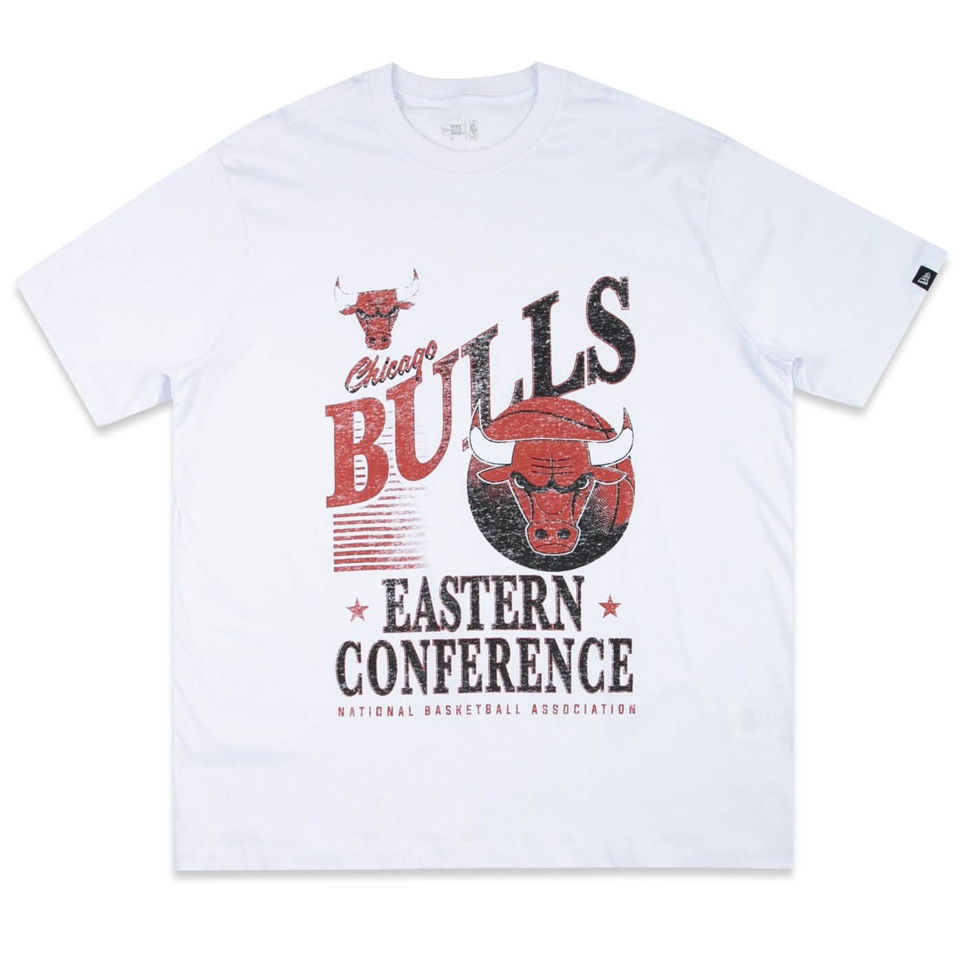 Camiseta New Era Oversize Chicago Bulls NBA Branco Branco 1