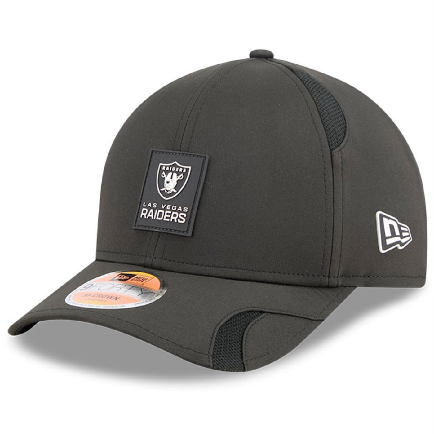 Bone New Era 9FORTY M-CROWN Las Vegas Raiders NFL Sideline Preto Preto
