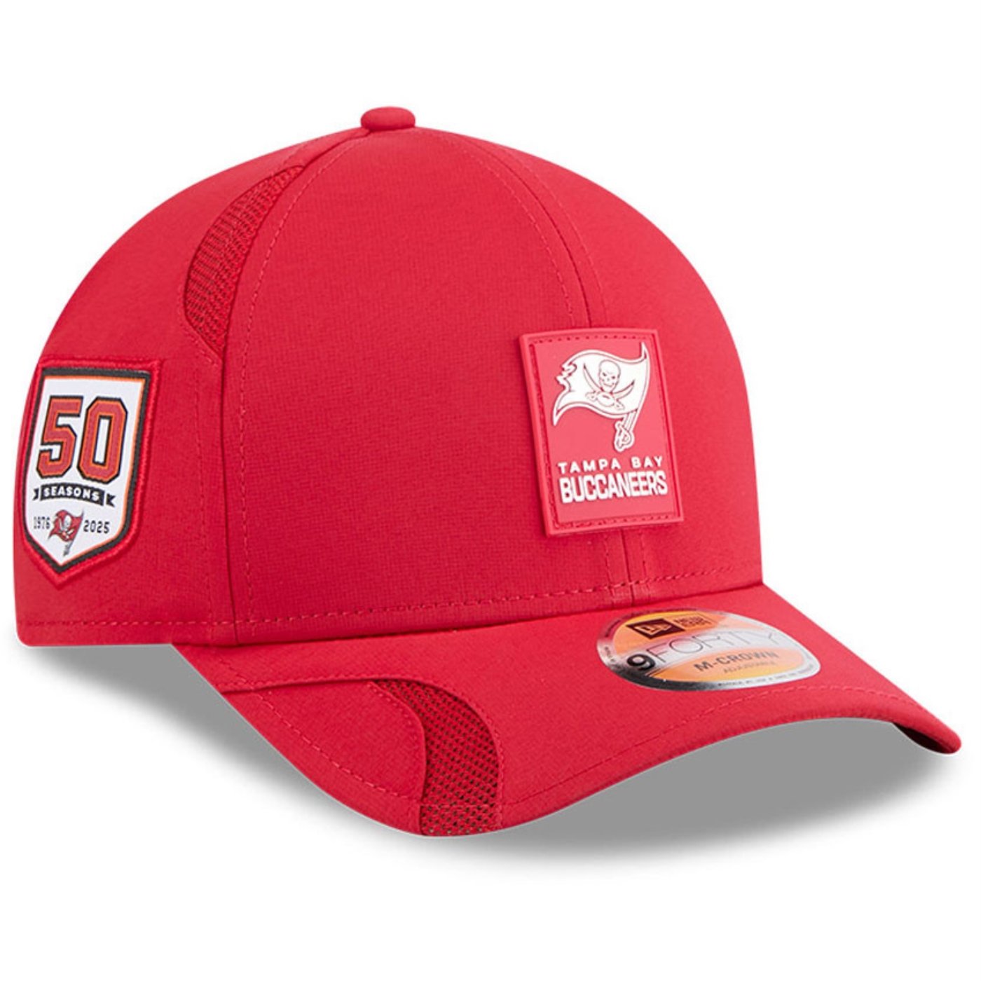 Bone New Era 9FORTY M-CROWN Tampa Bay Buccaneers NFL Sideline Vermelho Vermelho 3