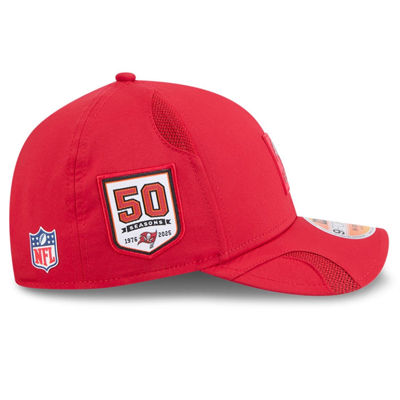 Bone New Era 9FORTY M-CROWN Tampa Bay Buccaneers NFL Sideline Vermelho Vermelho 4