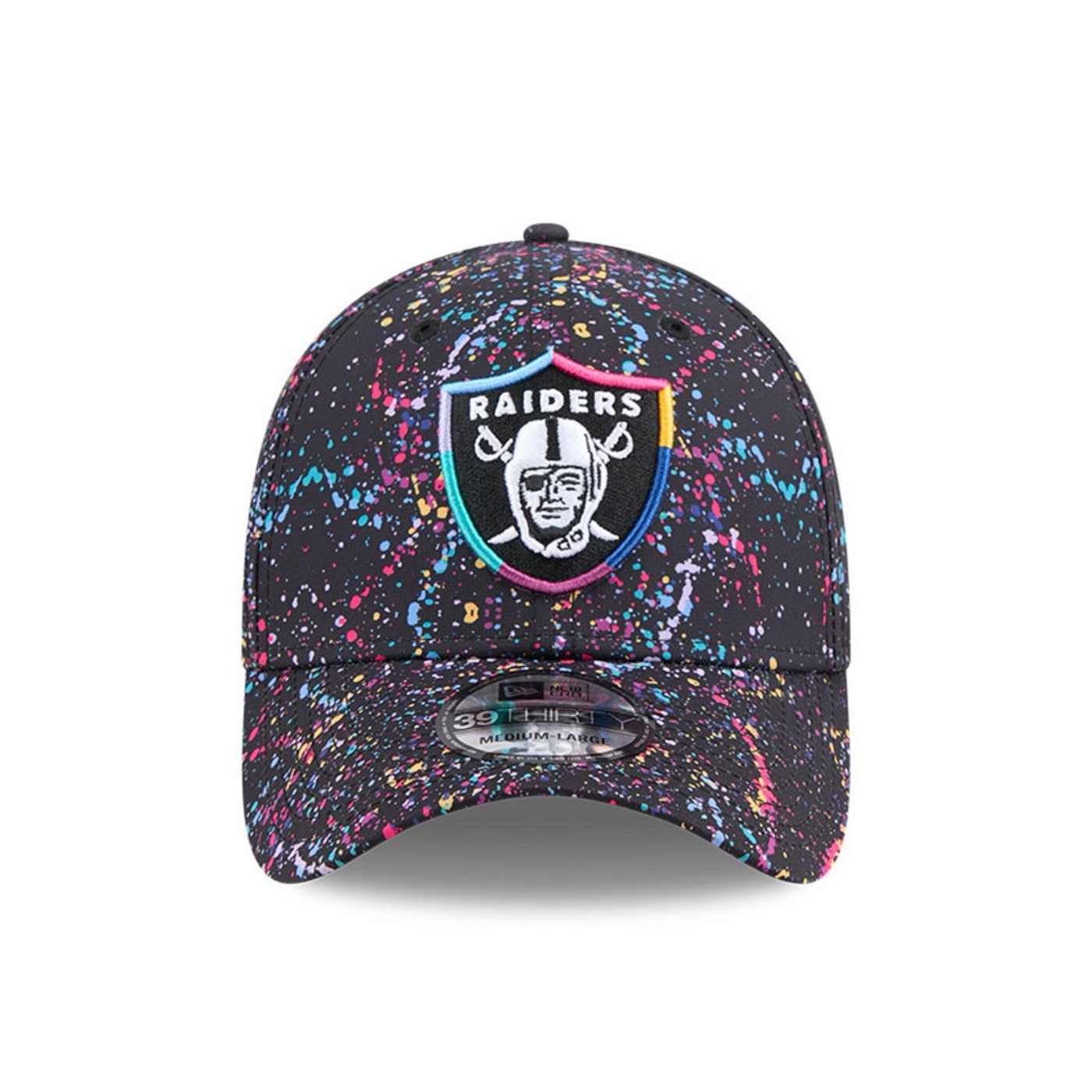 Bone New Era 39THIRTY Las Vegas Raiders NFL Preto Multicores 2