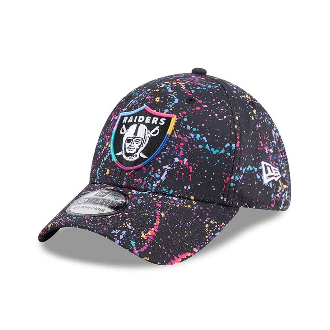Bone New Era 39THIRTY Las Vegas Raiders NFL Preto Multicores 3