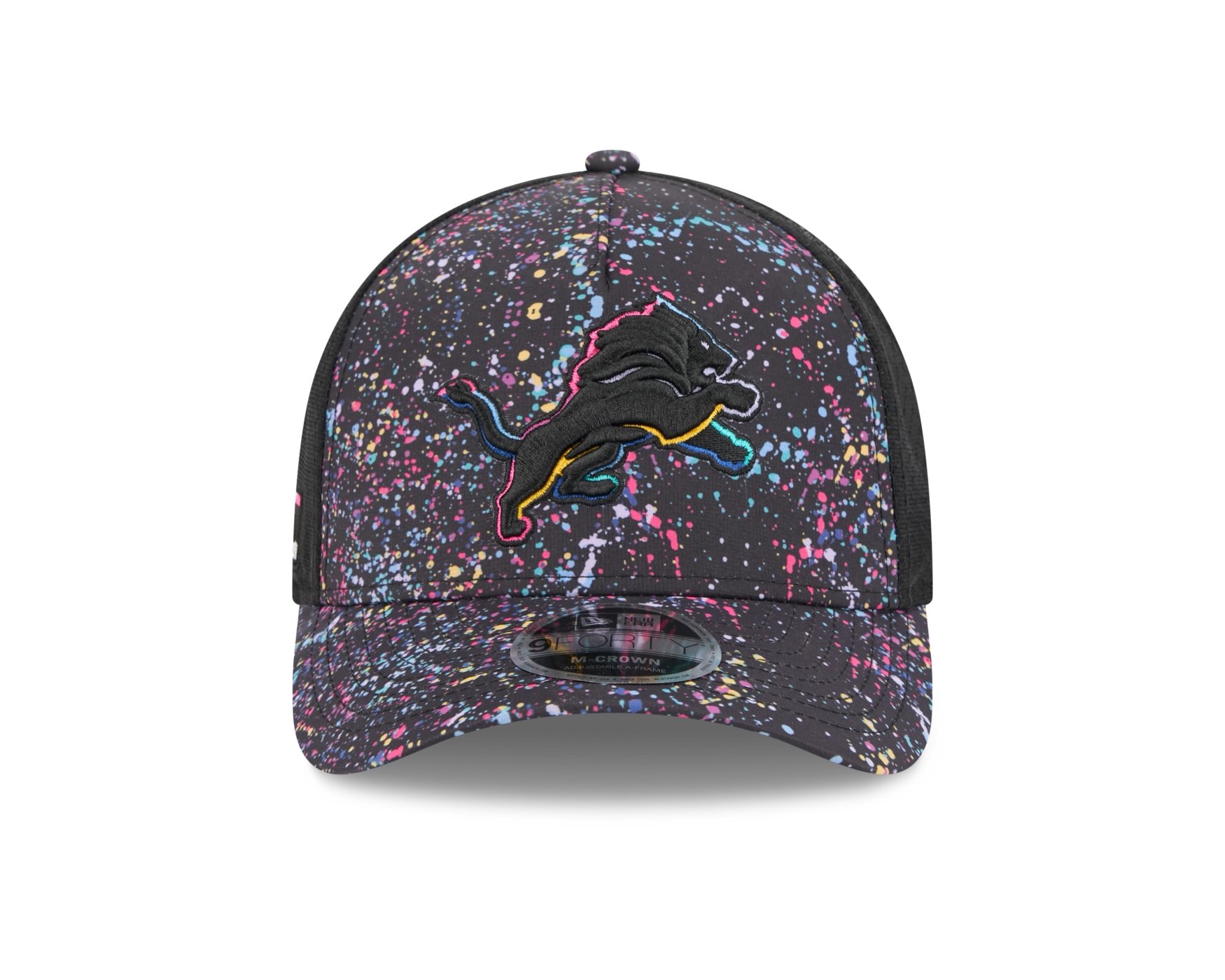 Bone New Era  9FORTY M-Crown A-Frame Detroit Lions NFL Preto Multicores 2