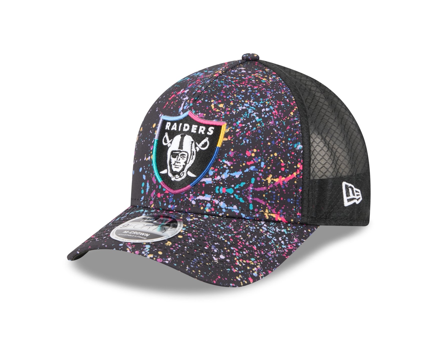 Bone New Era 9FORTY M-Crown A-Frame Las Vegas Raiders NFL Preto Preto 1