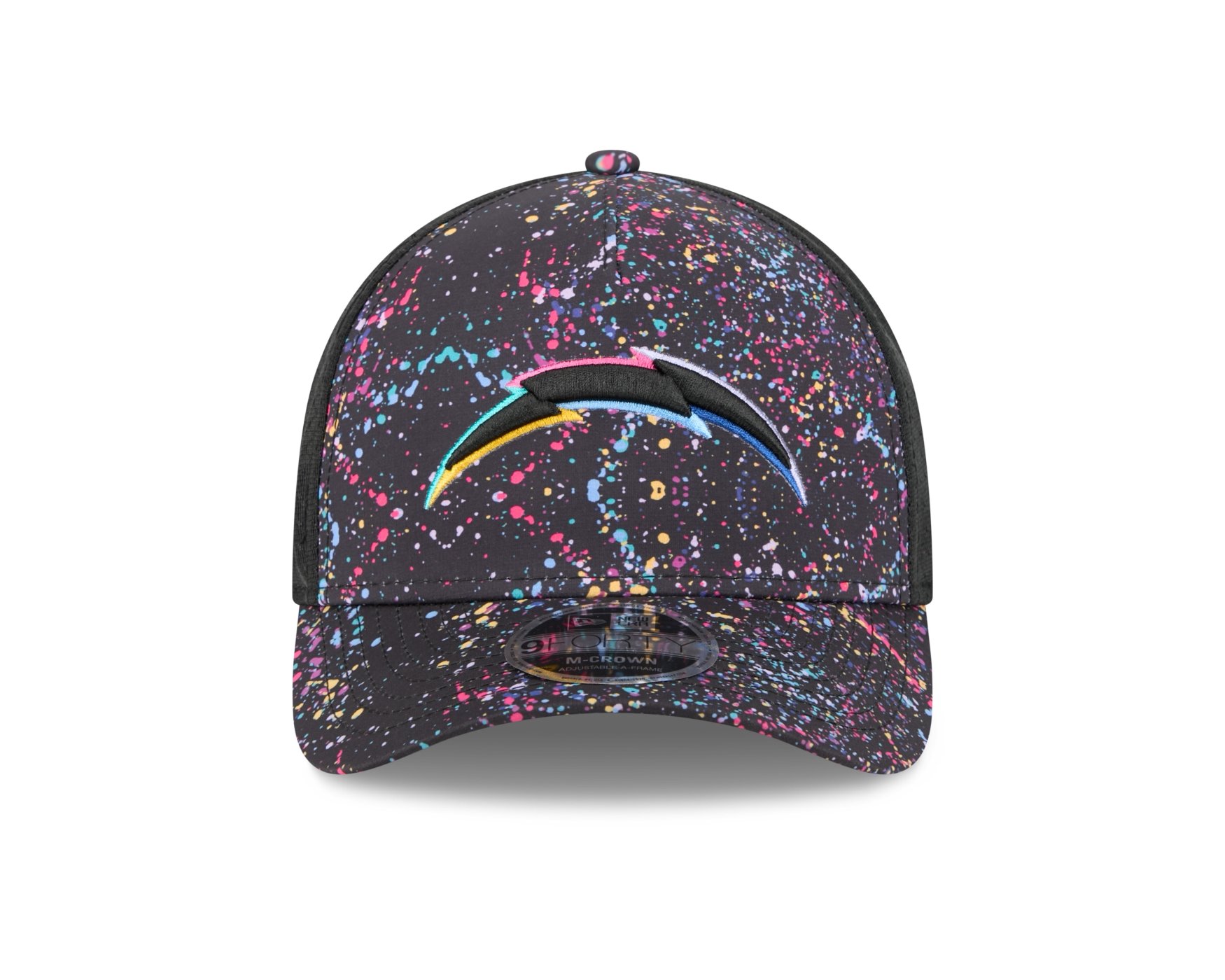 Bone New Era 9FORTY M-Crown A-Frame Los Angeles Chargers NFL Preto Multicores 2
