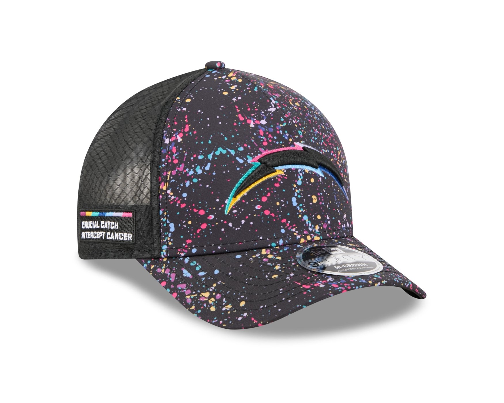 Bone New Era 9FORTY M-Crown A-Frame Los Angeles Chargers NFL Preto Multicores 3