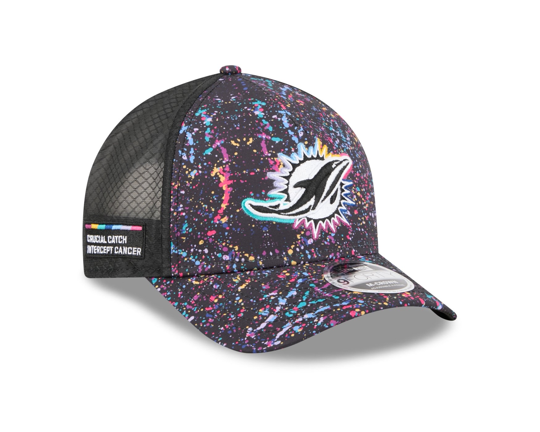Bone New Era  9FORTY M-Crown A-Frame Miami Dolphins NFL Preto Multicores 3