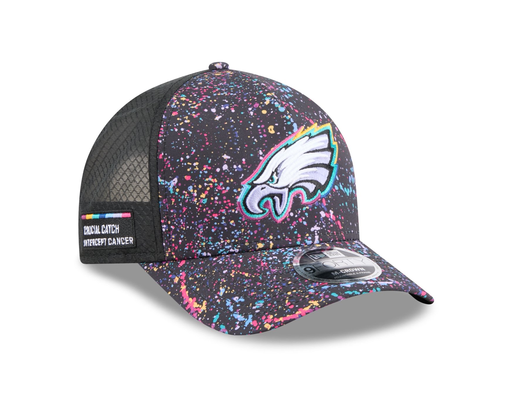 Bone New Era  9FORTY M-Crown A-Frame Philadelphia Eagles NFL Preto Multicores 3
