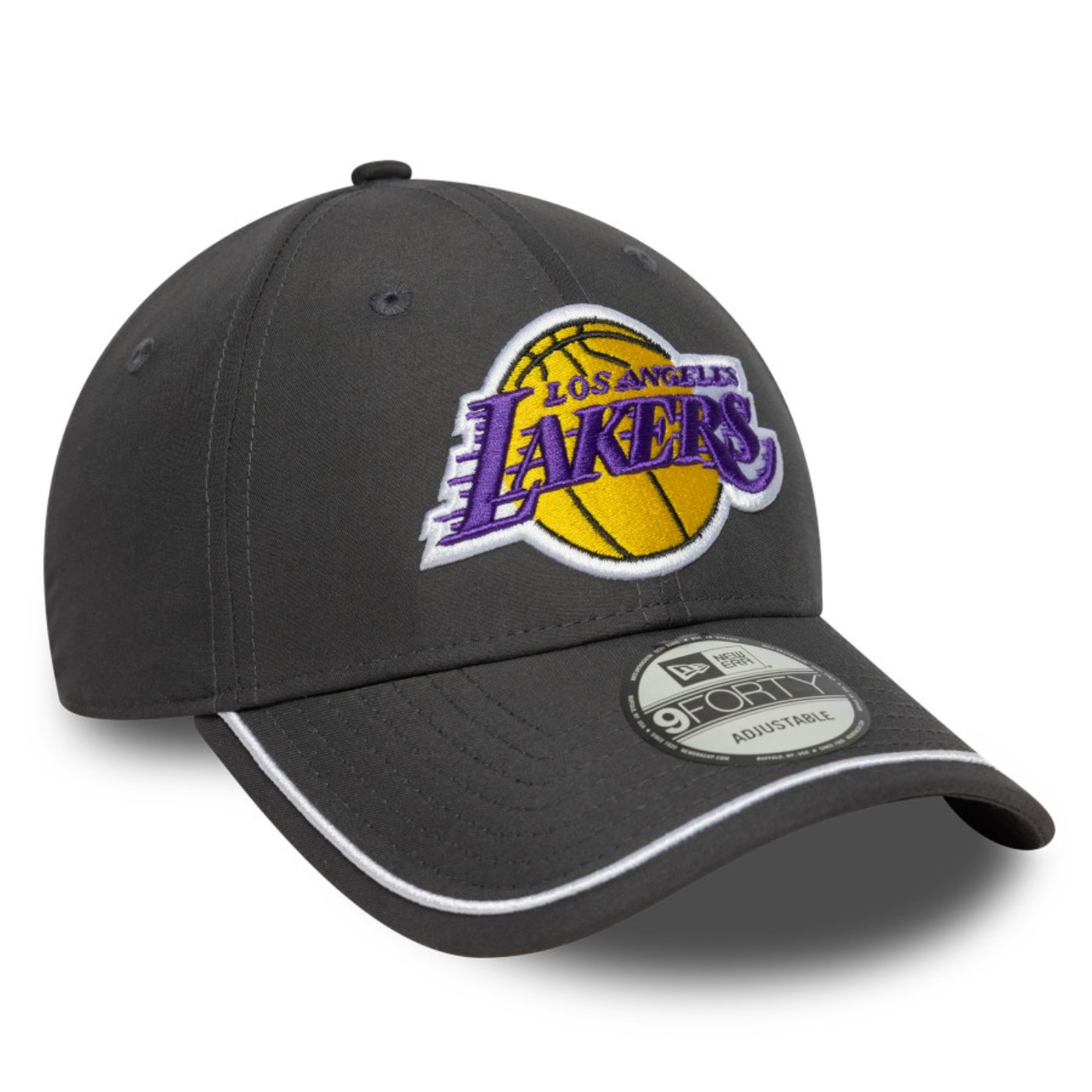 Bone New Era  9FORTY Los Angeles Lakers NBA Cinza Cinza 3